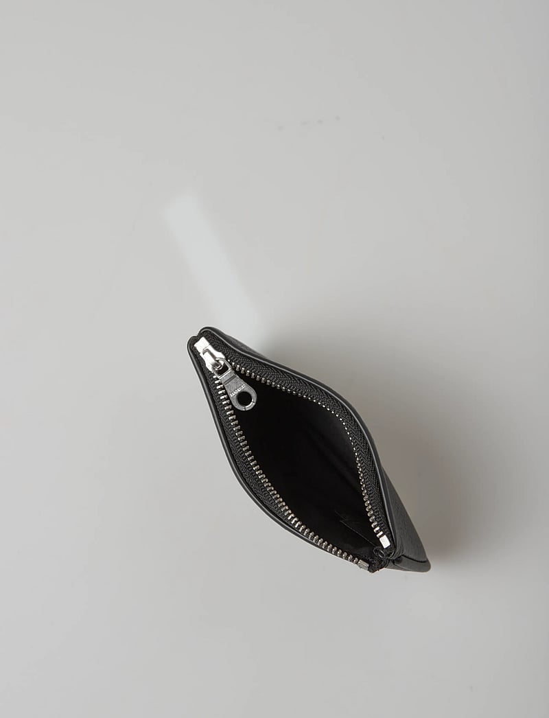 SANDQVIST - LEATHER ZIP WALLET PIPING - plånböcker - black - 3
