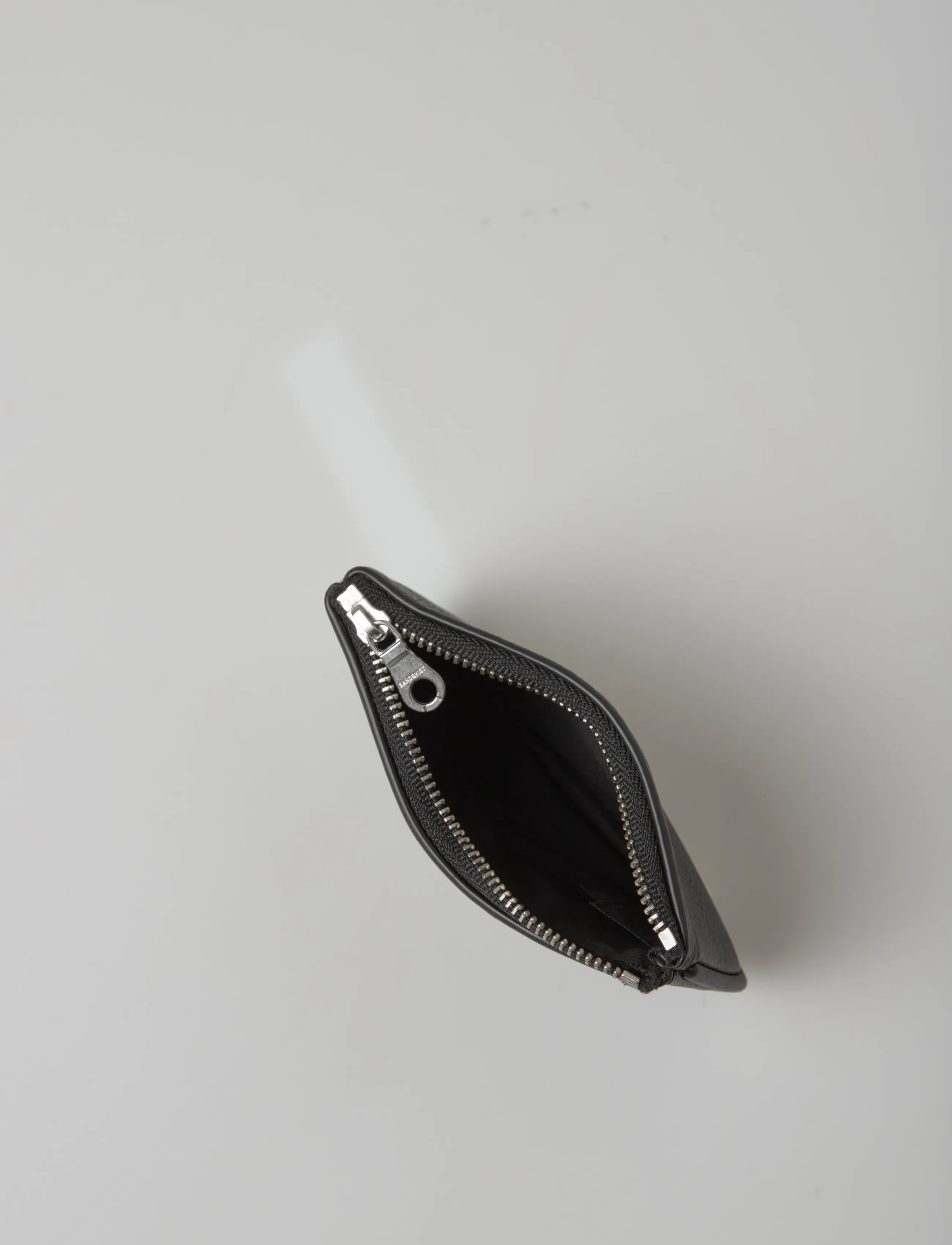 SANDQVIST - LEATHER ZIP WALLET PIPING - wallets - black - 3