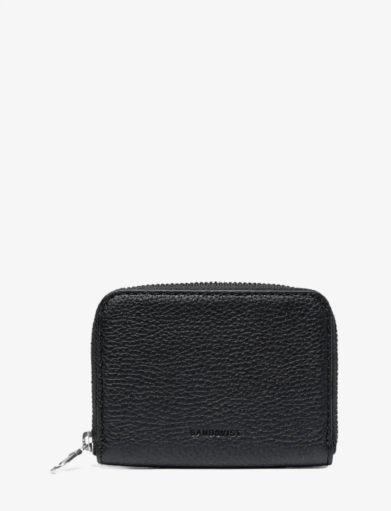 SANDQVIST - LEATHER ZIP WALLET - kortholdere - black - 3