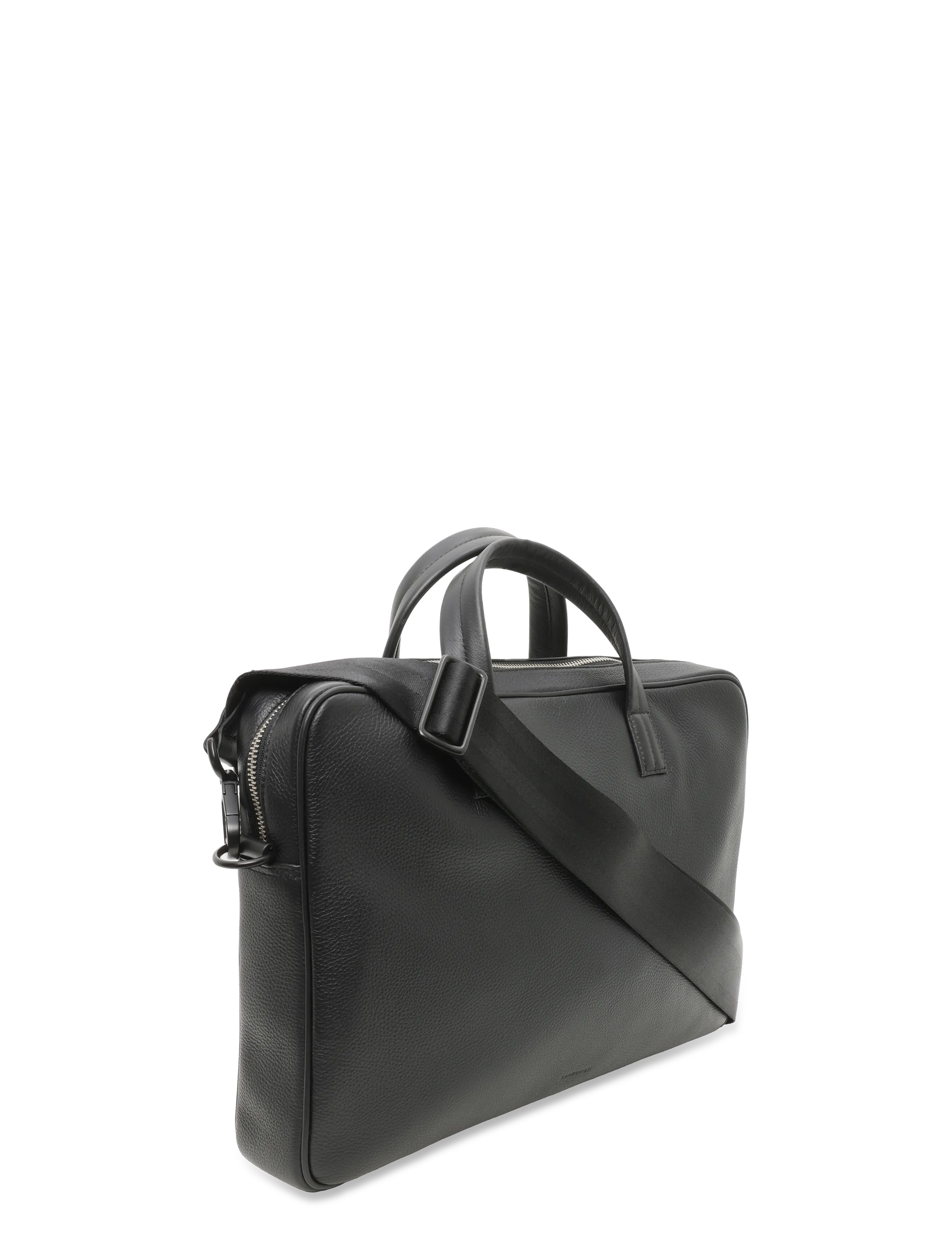 SANDQVIST - LEATHER Briefcase 14" - black - 2