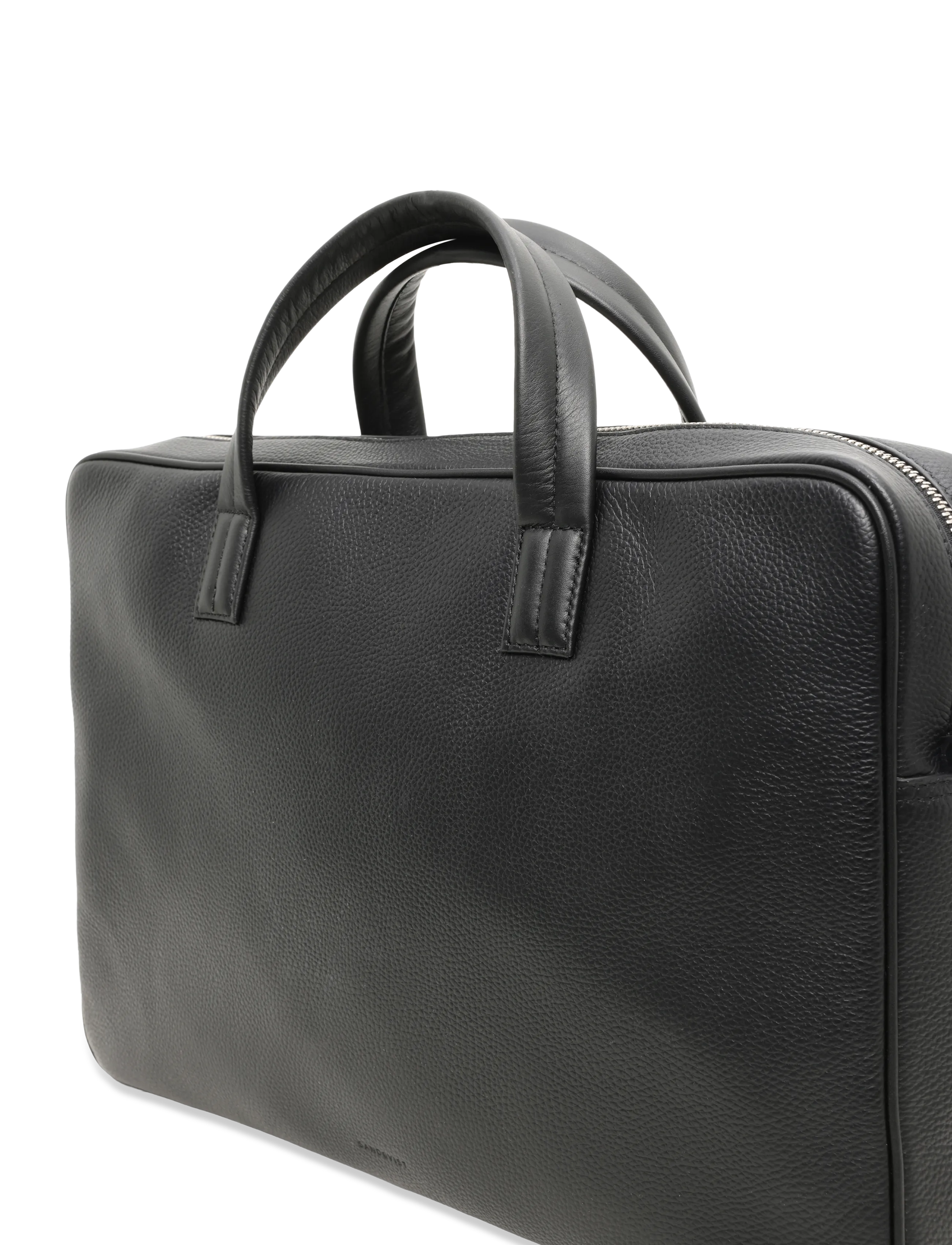 SANDQVIST - LEATHER Briefcase 14" - black - 3