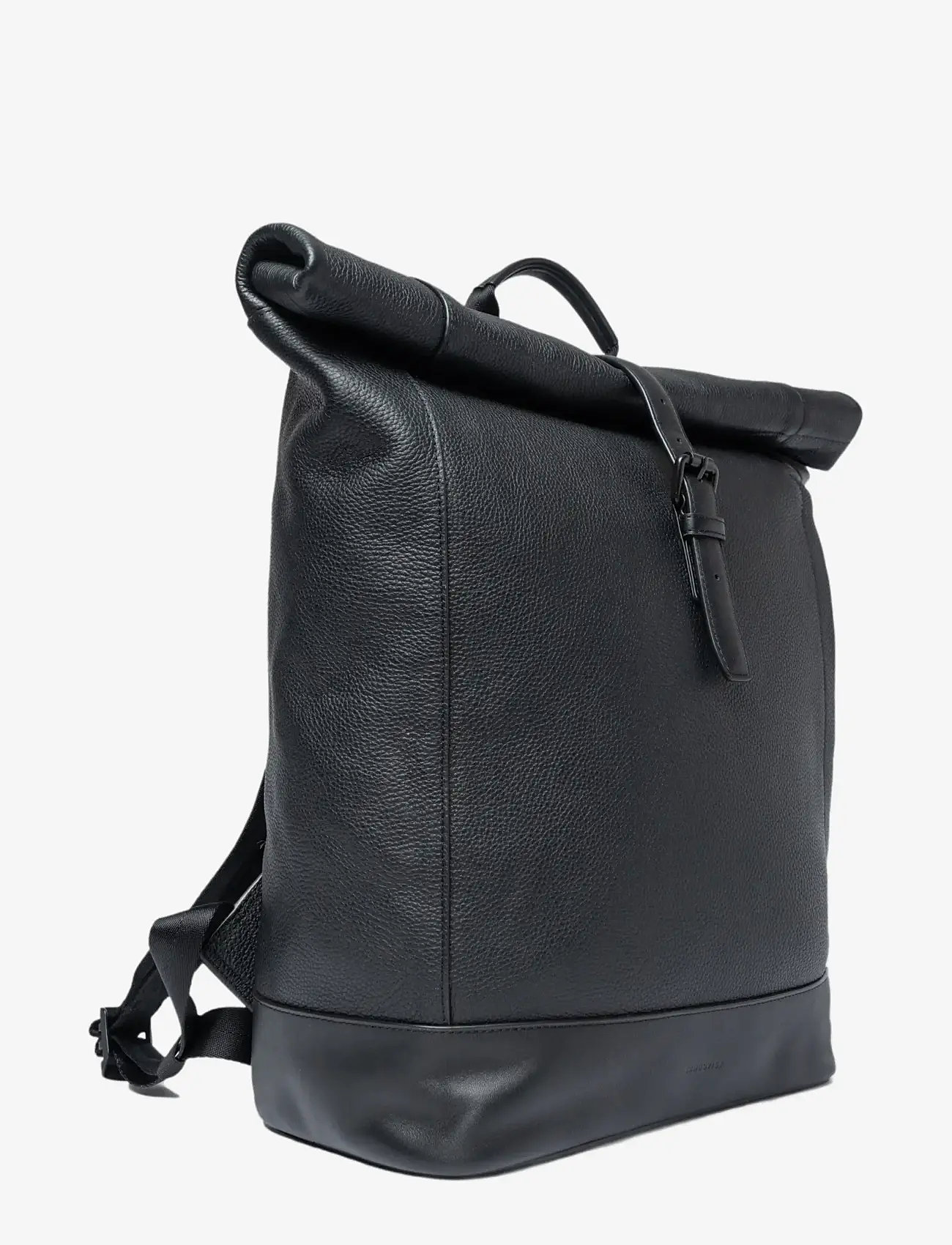 SANDQVIST - LEATHER Rolltop Backpack - verslaðu eftir tilefni - black - 2
