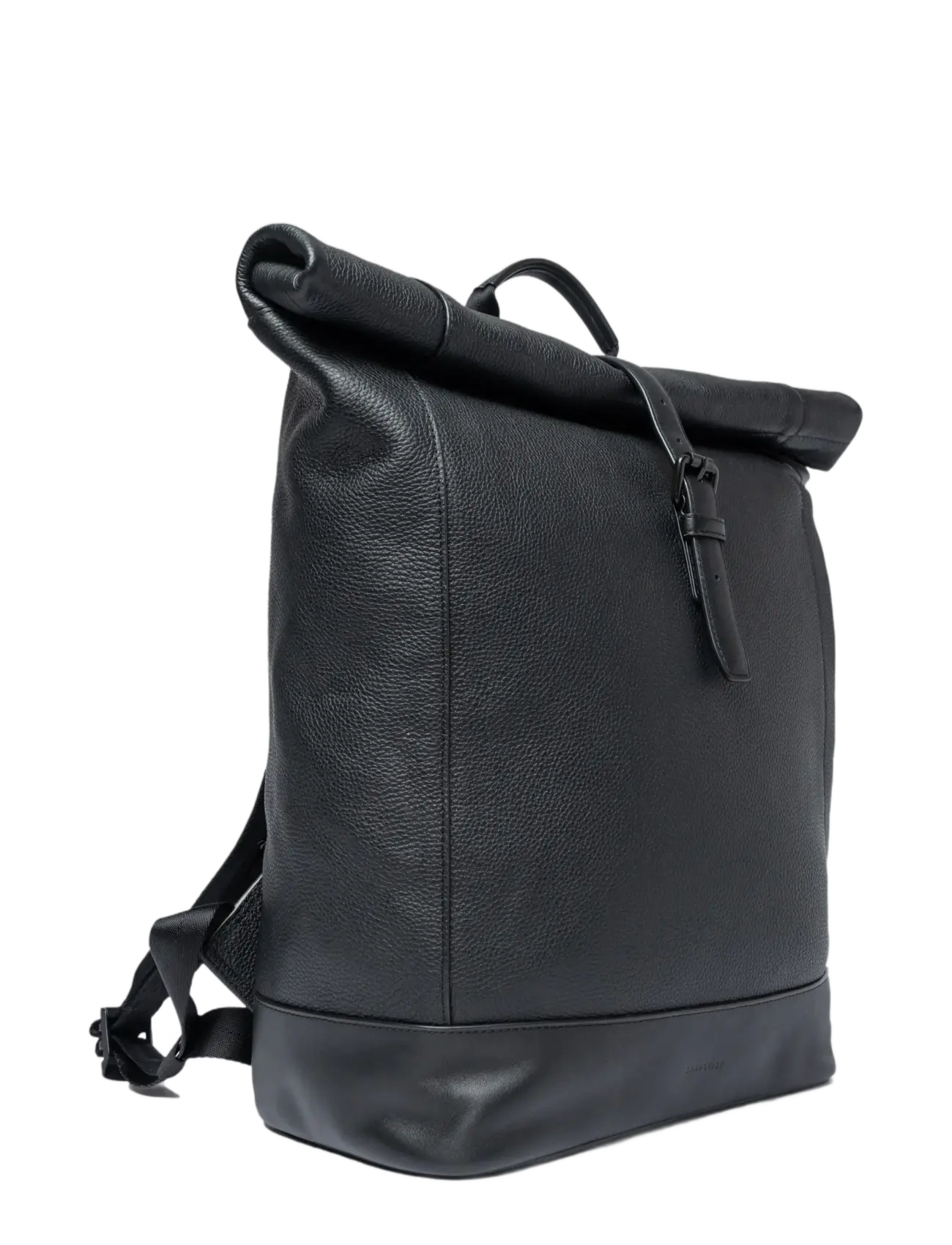 SANDQVIST - LEATHER Rolltop Backpack - black - 2
