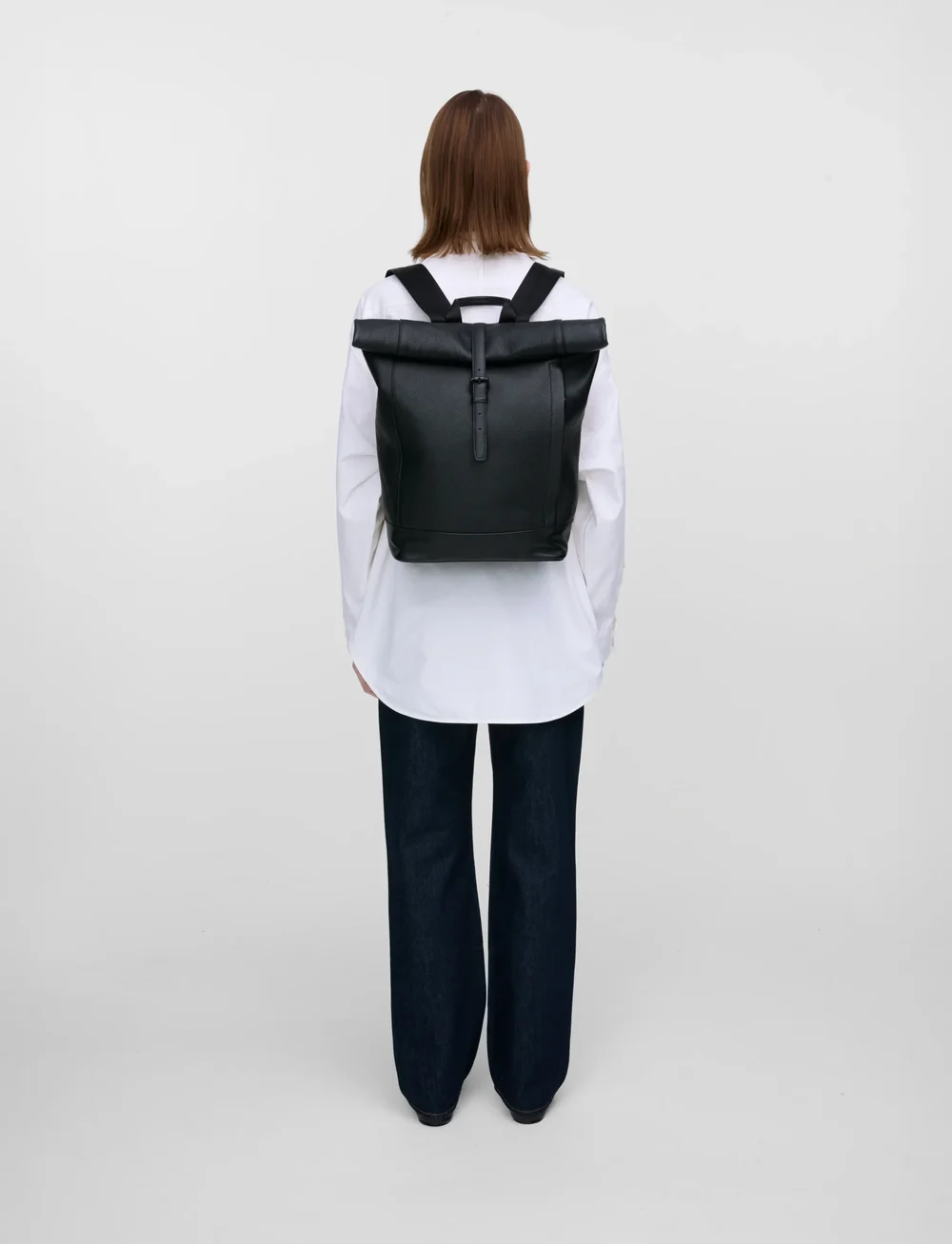 SANDQVIST - LEATHER Rolltop Backpack - osta olukorra järgi - black - 0