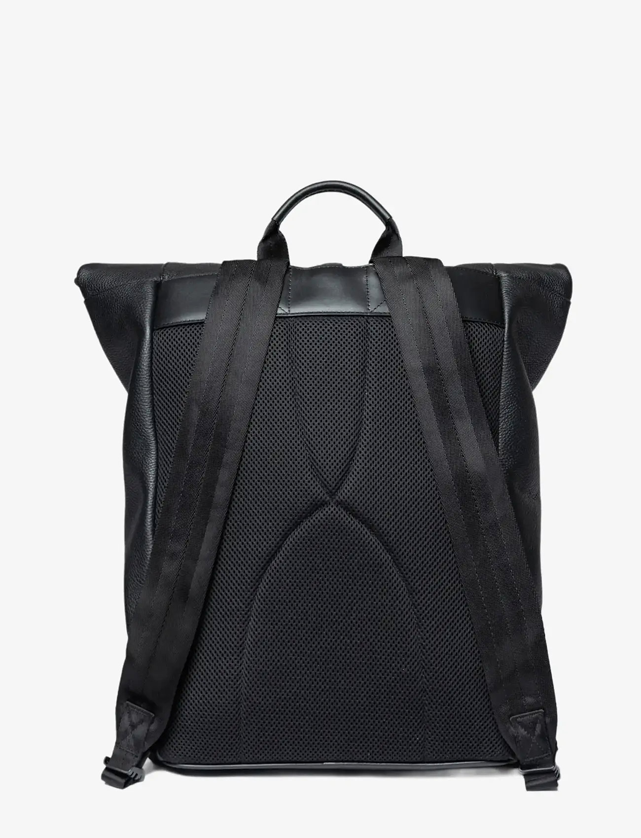 SANDQVIST - LEATHER Rolltop Backpack - verslaðu eftir tilefni - black - 3