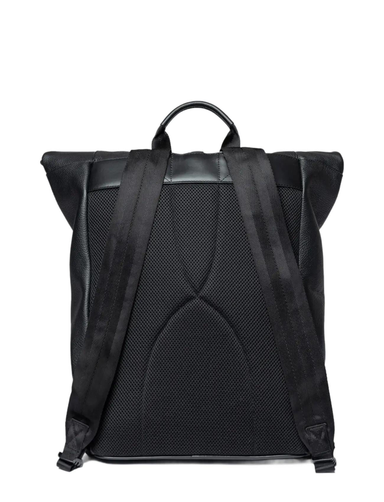 SANDQVIST - LEATHER Rolltop Backpack - black - 3