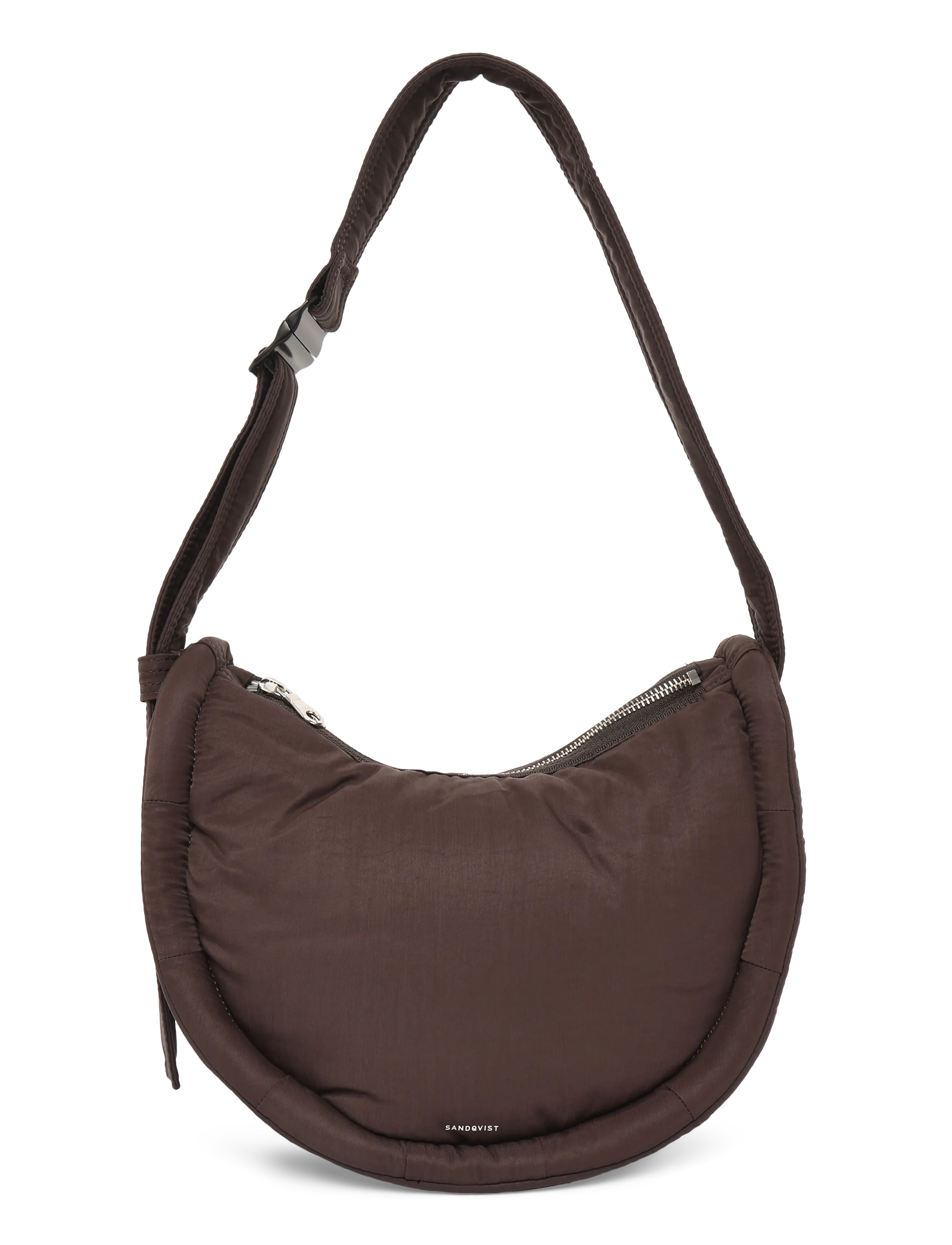 SANDQVIST CURVE Half Moon Bag Mini - Schultertaschen - DARK BROWN / brown