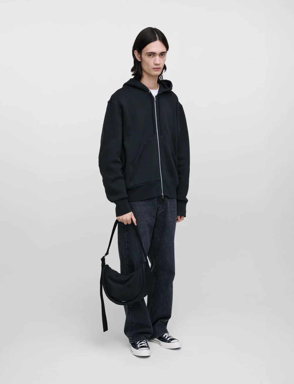 SANDQVIST - CURVE Crossbody Round S - erilised sündmused - black - 3