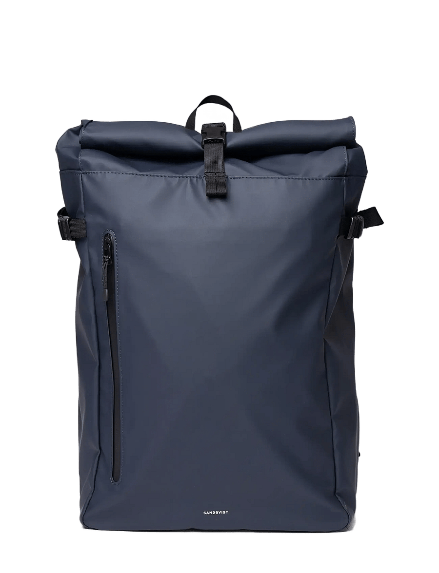 SANDQVIST - STREAM Slim Rolltop L - rolltop seljakotid - navy - 0