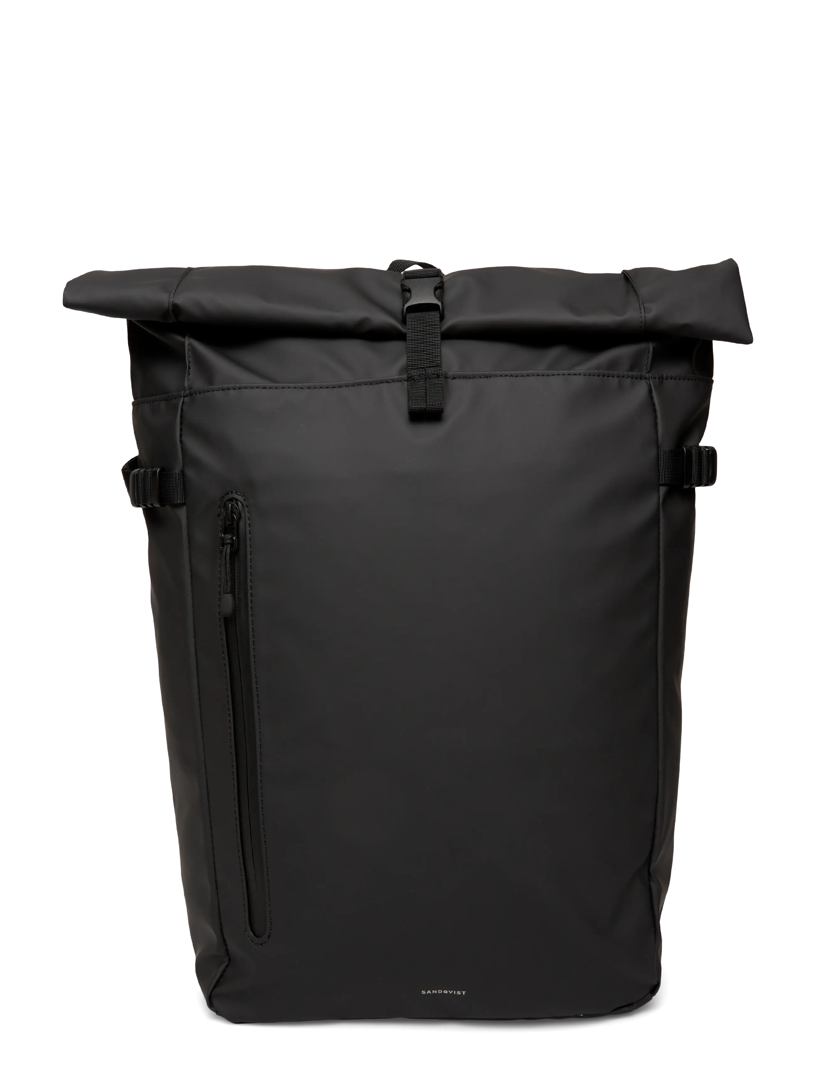 SANDQVIST STREAM Slim Rolltop L - Taschen - BLACK / black