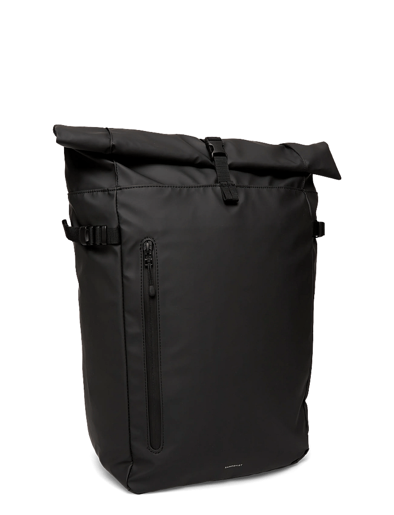 SANDQVIST - STREAM Slim Rolltop L - rolltop seljakotid - black - 3