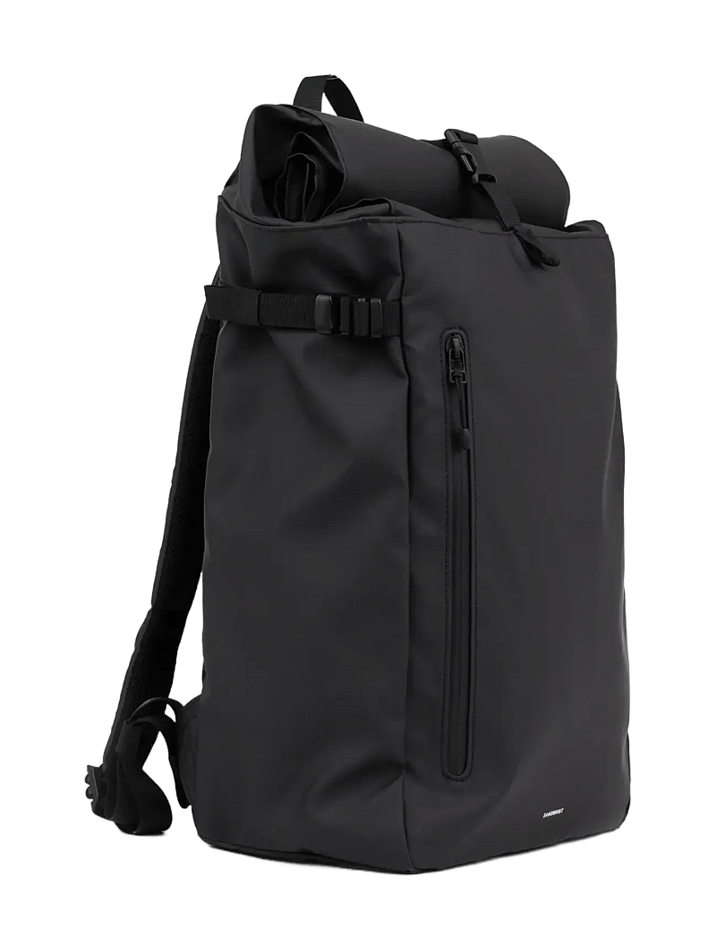 SANDQVIST - STREAM Slim Rolltop L - rolltop seljakotid - black - 5