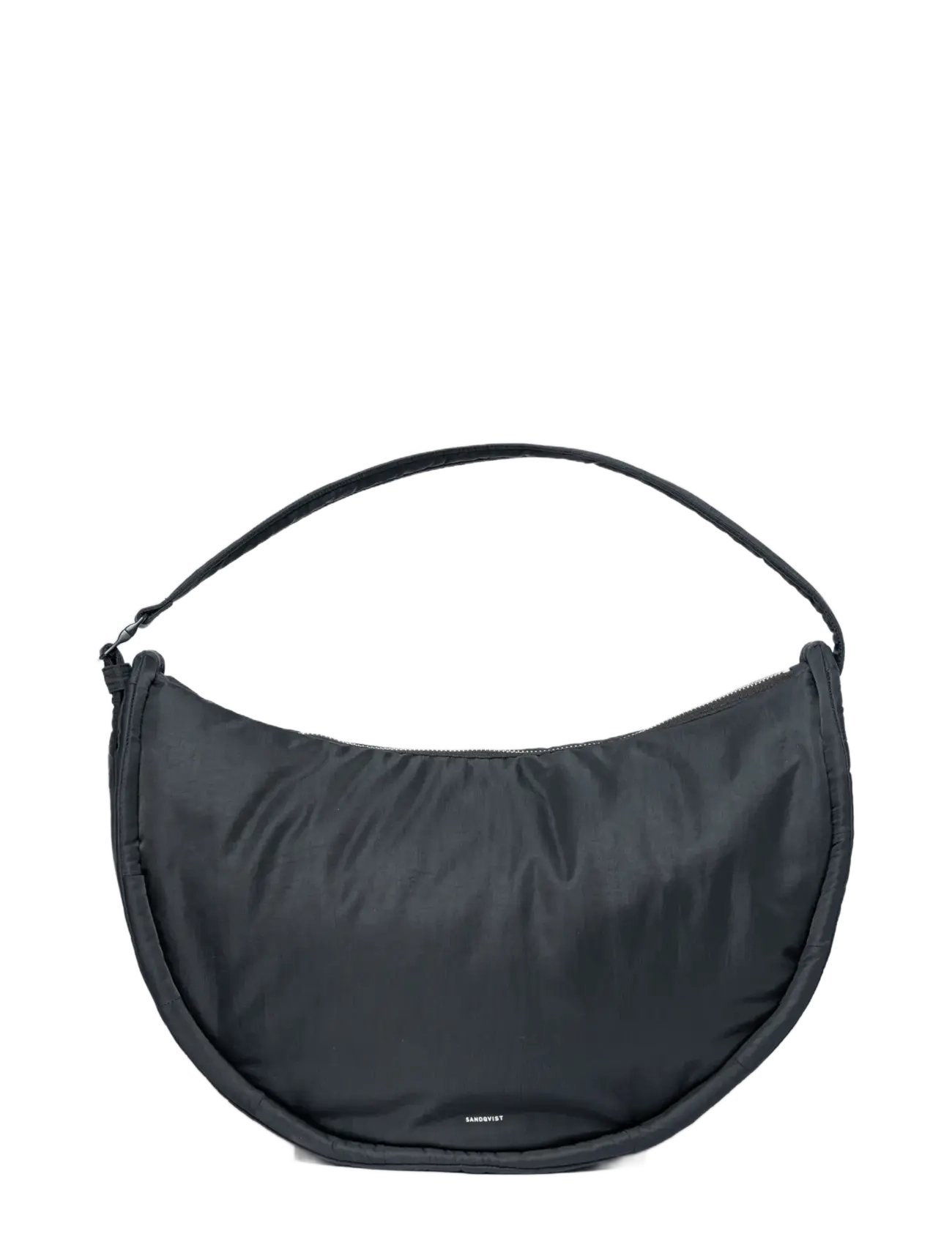 SANDQVIST Curve Crossbody Round L, Halvmåne Crossbody Taske, Sort, Str: L