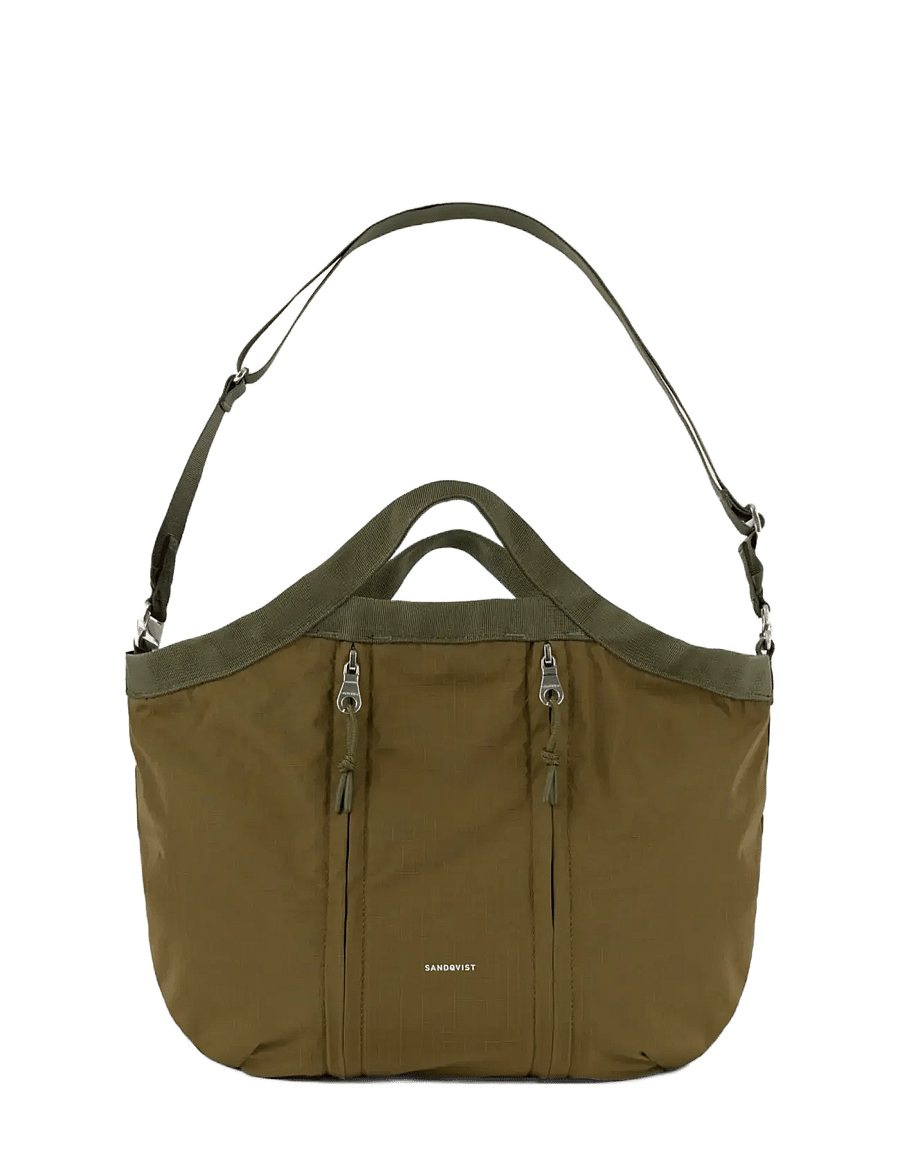SANDQVIST - GRID Expandable Crossbody Bag - somas portatīvajiem datoriem - olive - 0