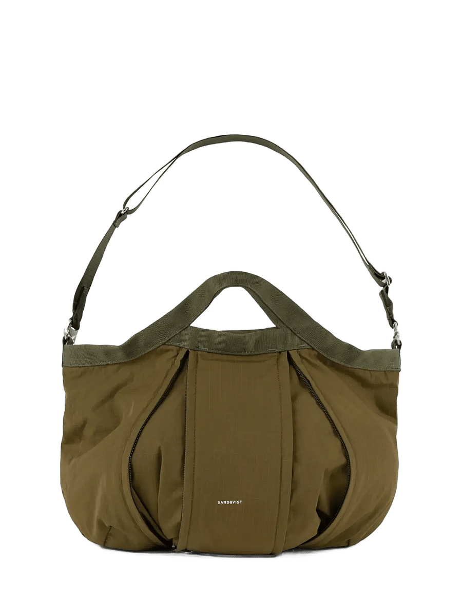 SANDQVIST - GRID Expandable Crossbody Bag - somas portatīvajiem datoriem - olive - 1