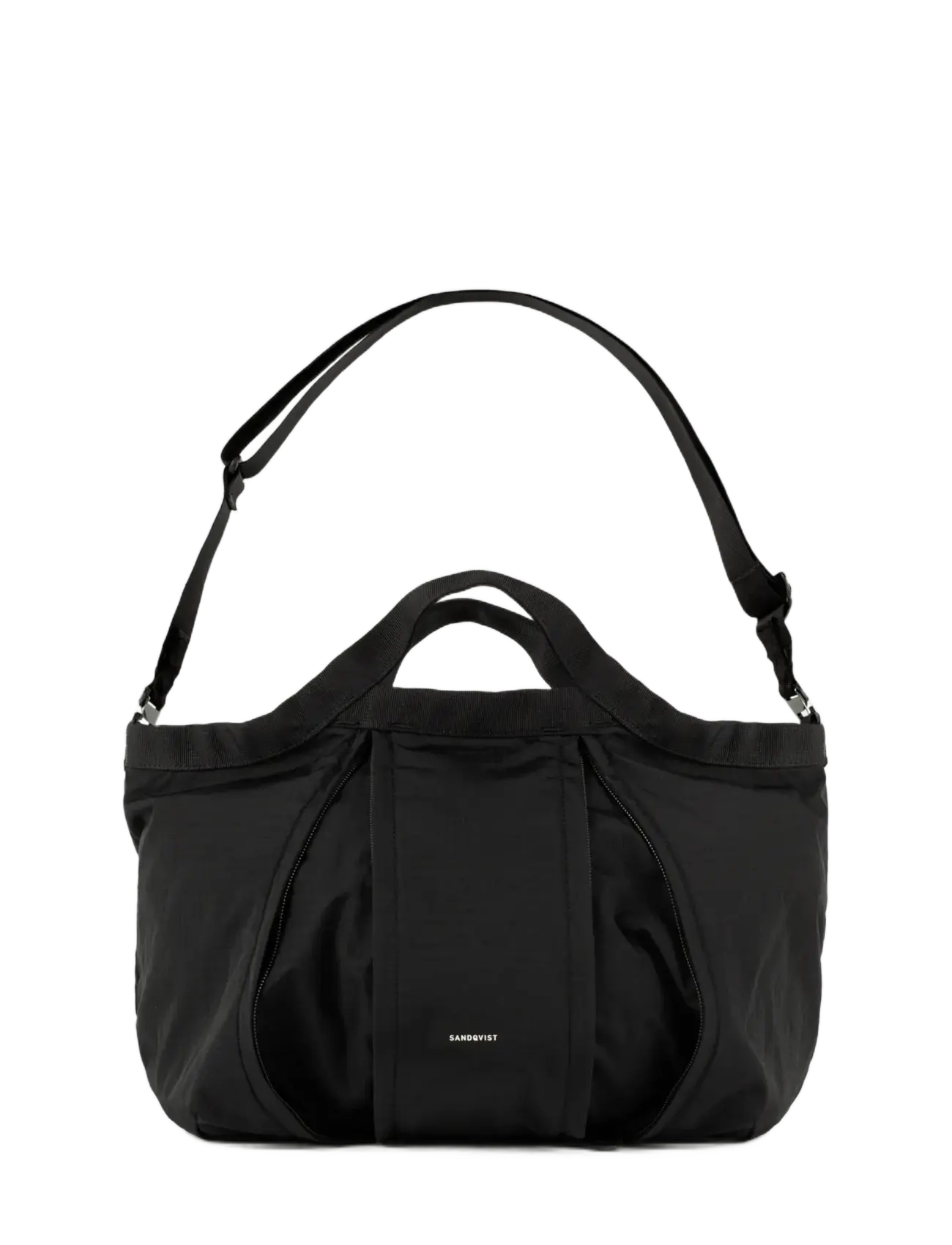 SANDQVIST - GRID Expandable Crossbody Bag - laptopväskor - black - 1