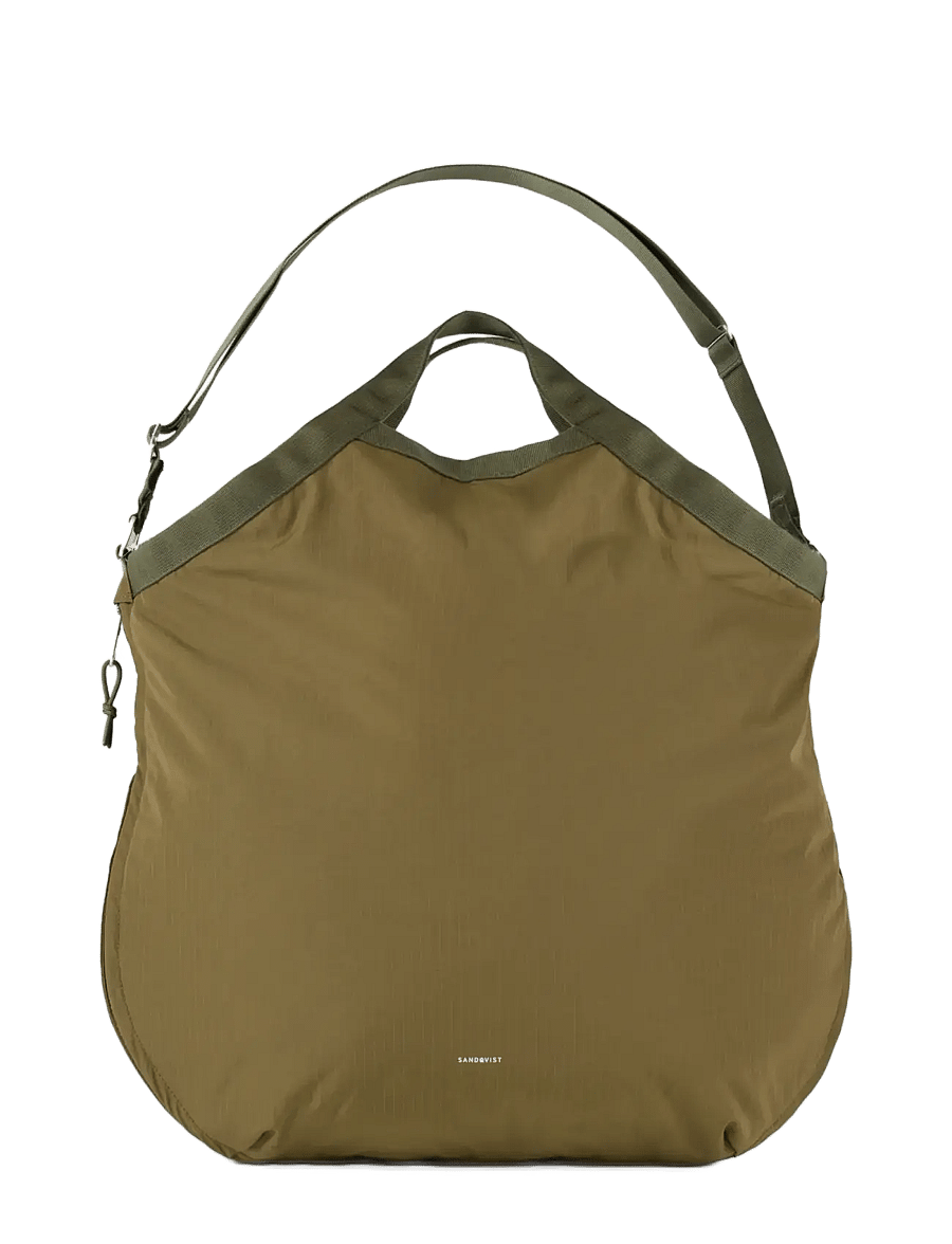 SANDQVIST - GRID Expandable Tote Bag - Õlakotid - olive - 0