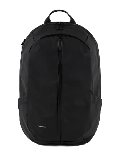SANDQVIST STREAM Zipper Backpack 16" - Tyylikkäät reput - BLACK / black