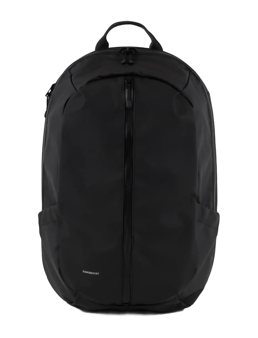 SANDQVIST - STREAM Zipper Backpack 16" - inteligentne plecaki - black - 0