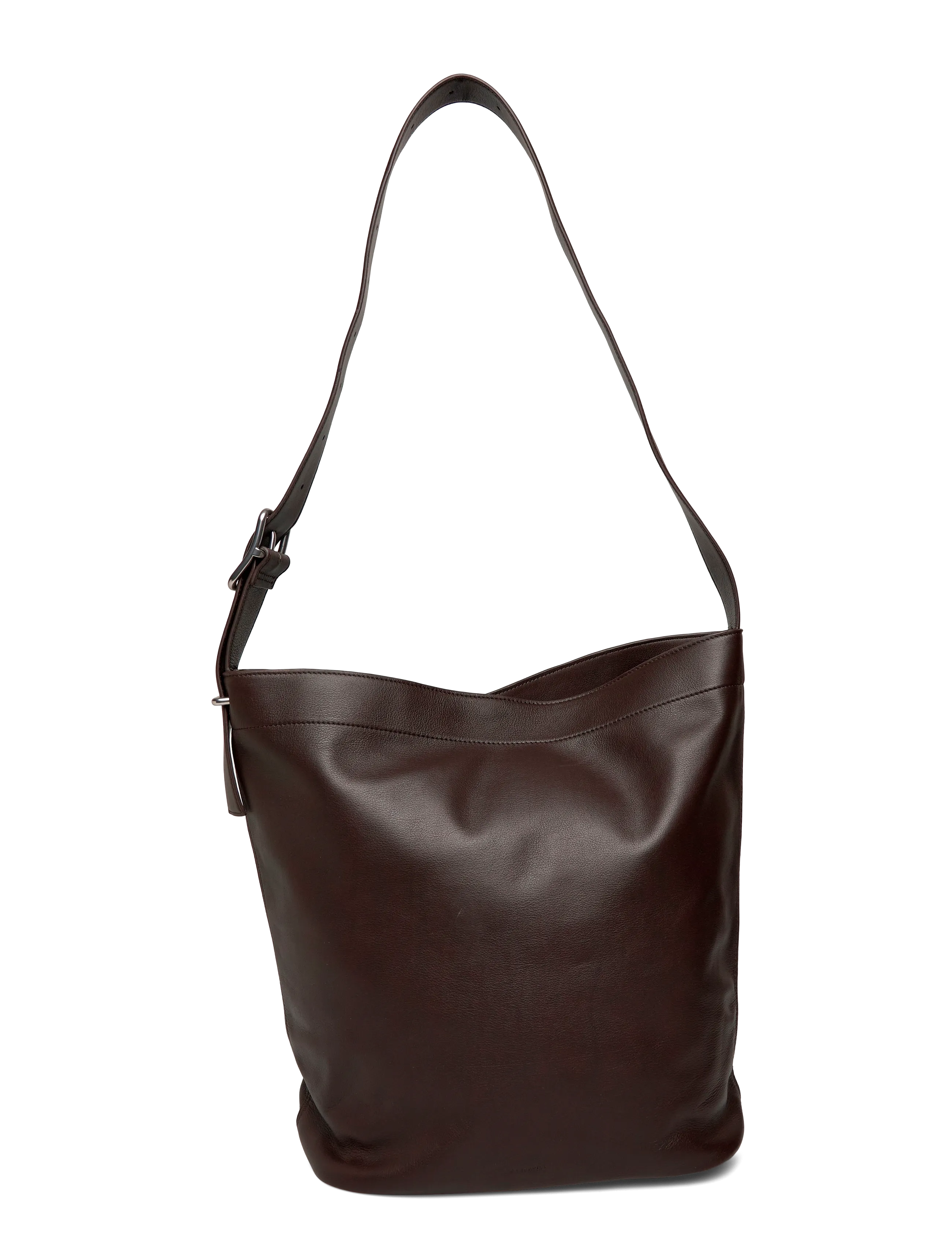 SANDQVIST LEATHER Shopper Bag - Shoppere - DARK BROWN / brown