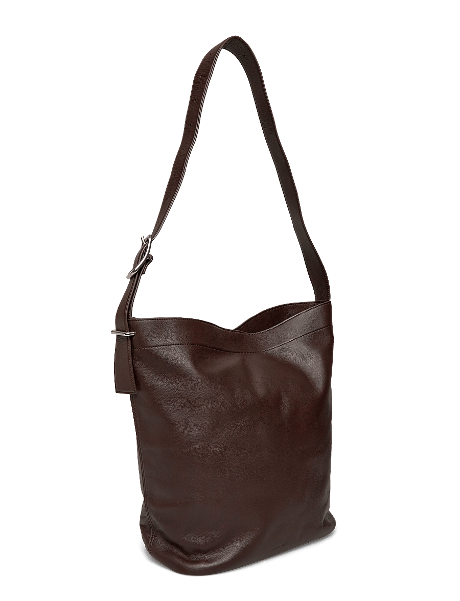 SANDQVIST - LEATHER Shopper Bag - ostukotid - dark brown - 2
