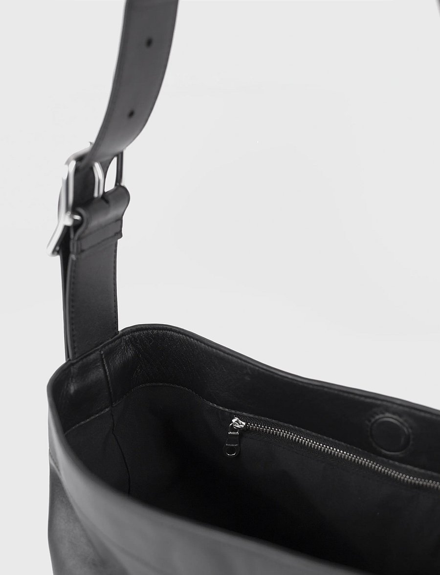 SANDQVIST - LEATHER Shopper Bag - black - 5
