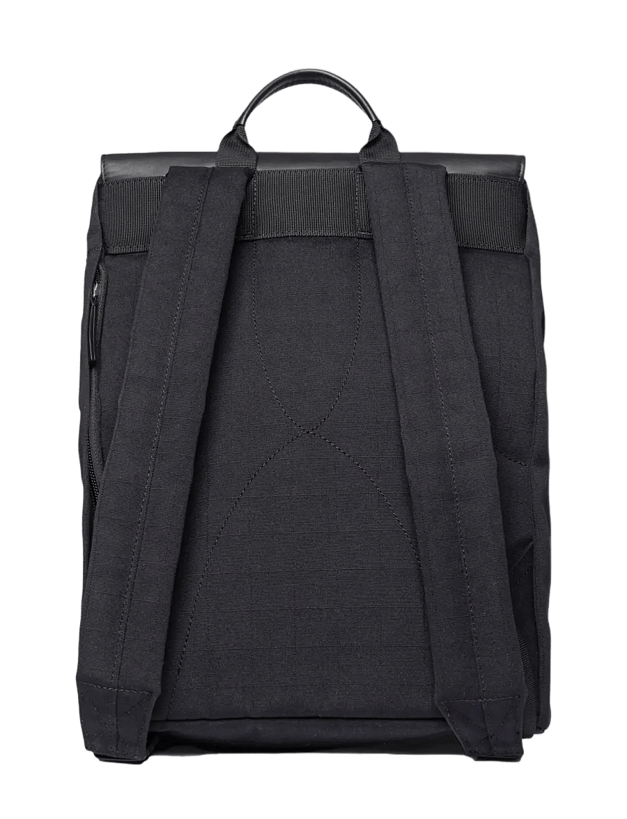 SANDQVIST - EVERYDAY Lid Backpack M - nach anlass kaufen - black with black leather - 1