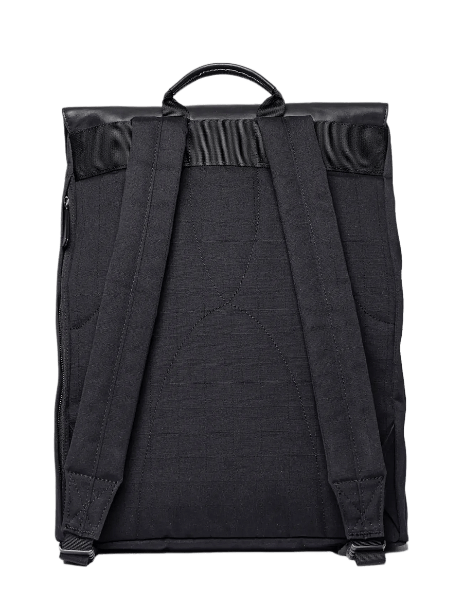 SANDQVIST - EVERYDAY Lid Backpack L - nach anlass kaufen - black with black leather - 1
