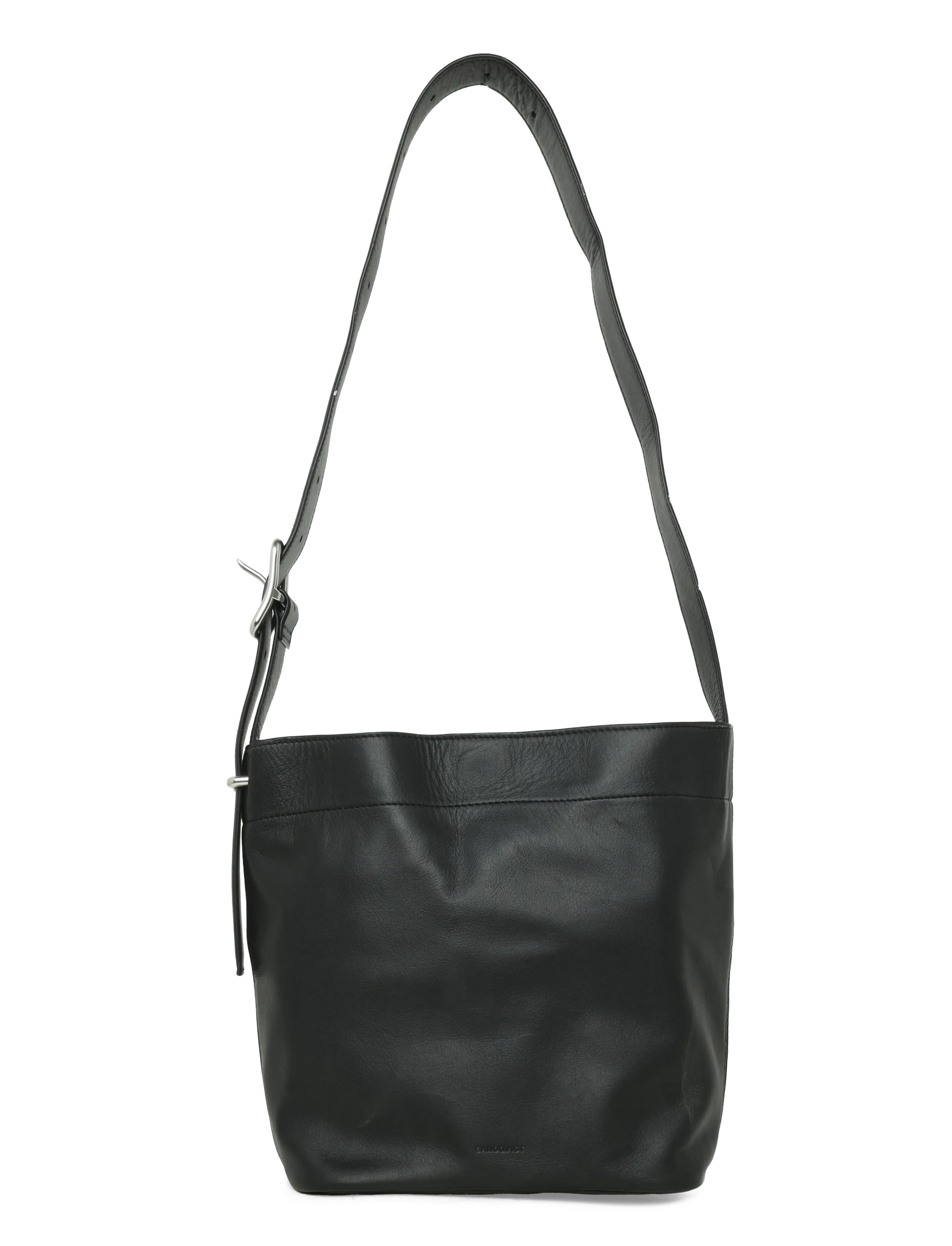 SANDQVIST LEATHER Shopper Bag Mini - SANDQVIST - BLACK / black