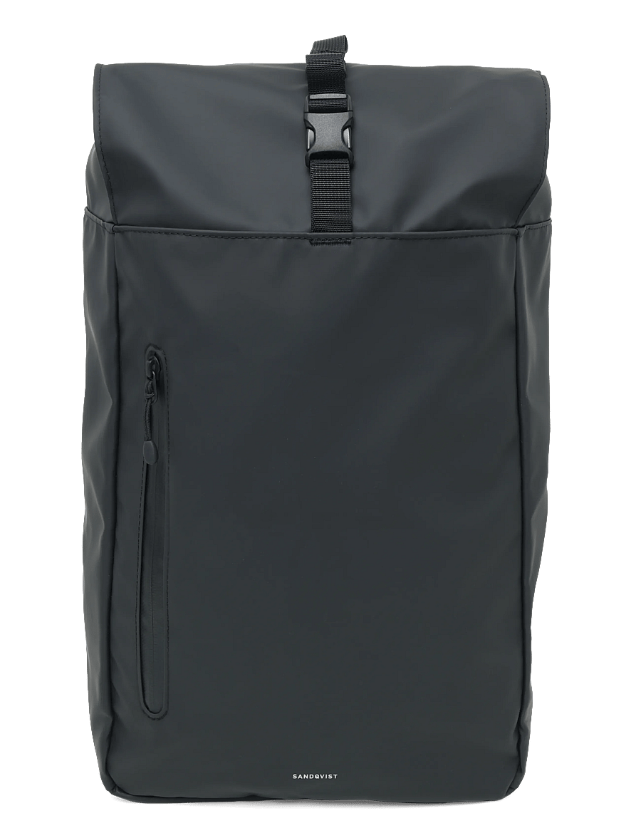 SANDQVIST - STREAM Rolltop Backpack 14" - rucksäcke mit rollverschluss - black - 0