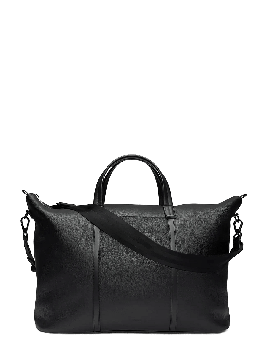 SANDQVIST - LEATHER Weekender - weekend bags - black - 0