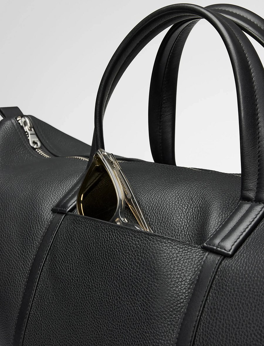 SANDQVIST - LEATHER Weekender - weekend bags - black - 3