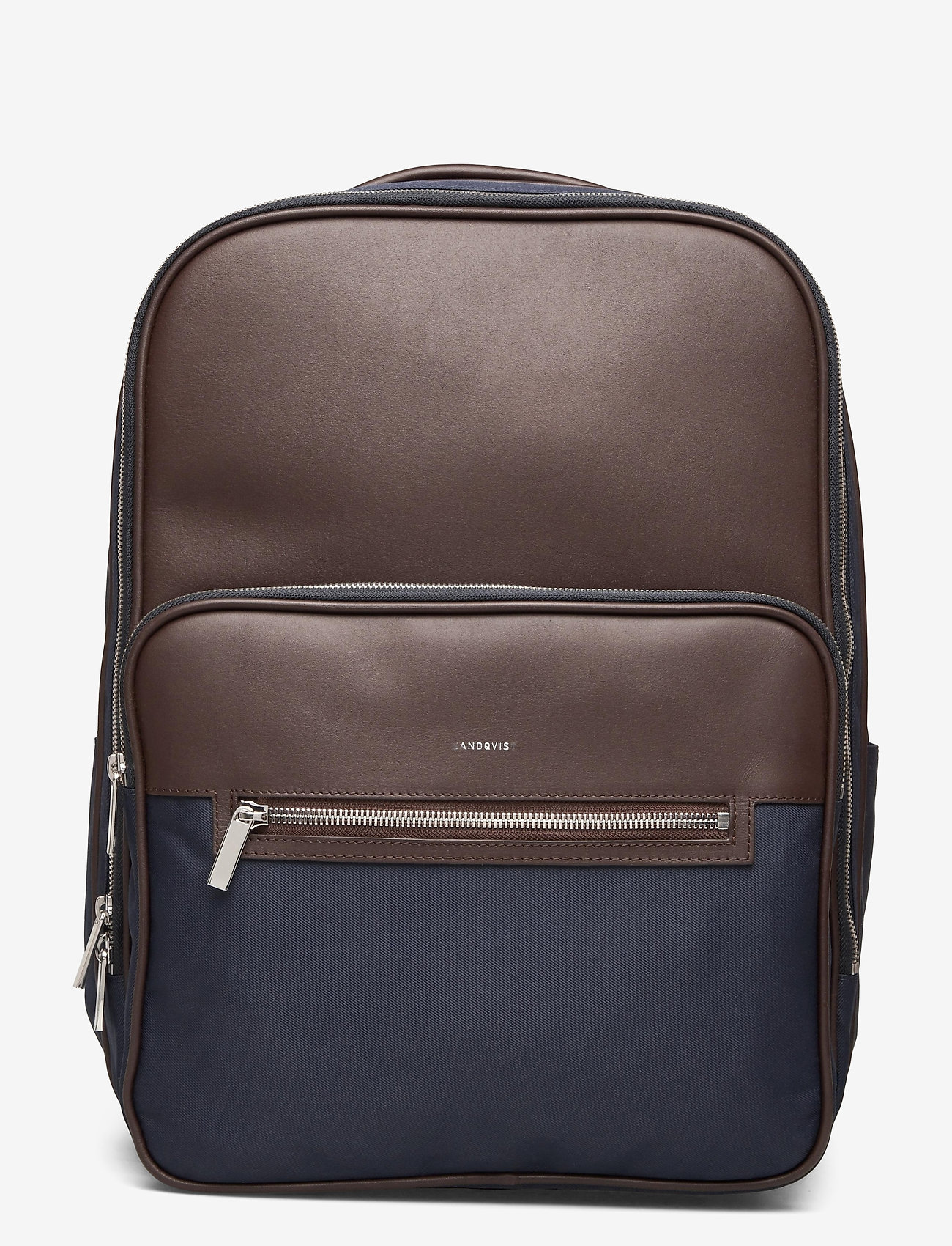 NAVY WITH DARK BROWN LEATHER