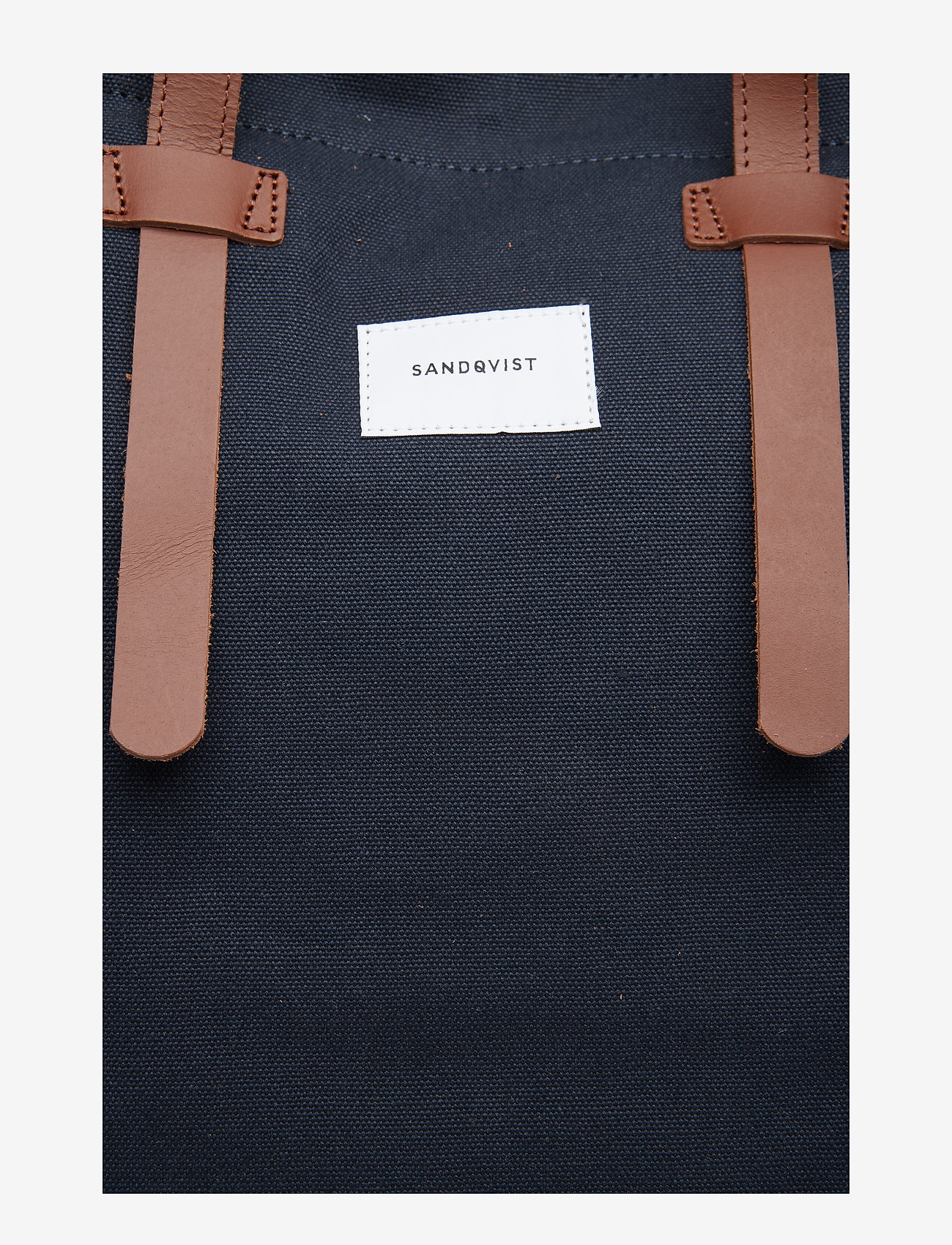 SANDQVIST - STIG TOTE BAG - blue with cognac brown leather - 3