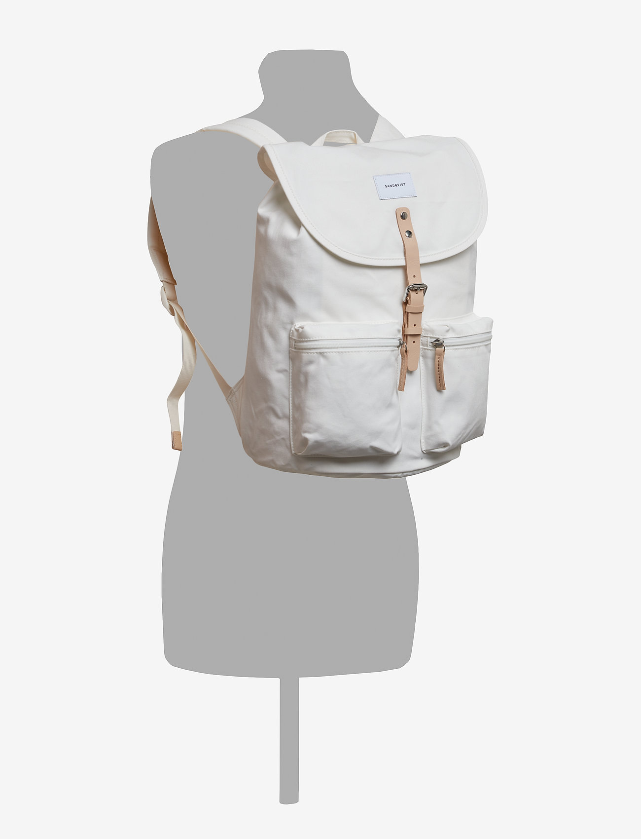 SANDQVIST - ROALD - off white with natural leather - 5