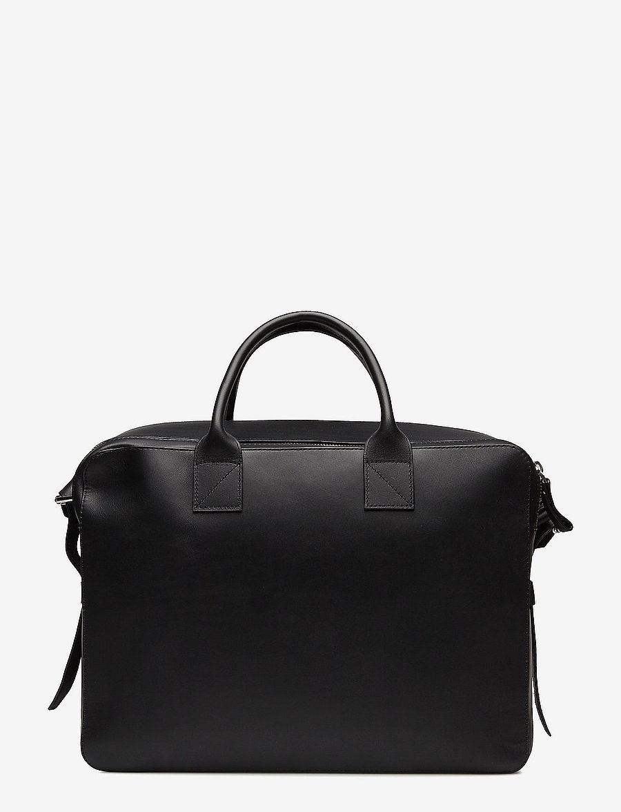 SANDQVIST - LEATHER Seth 16" - laptop bags - black - 1