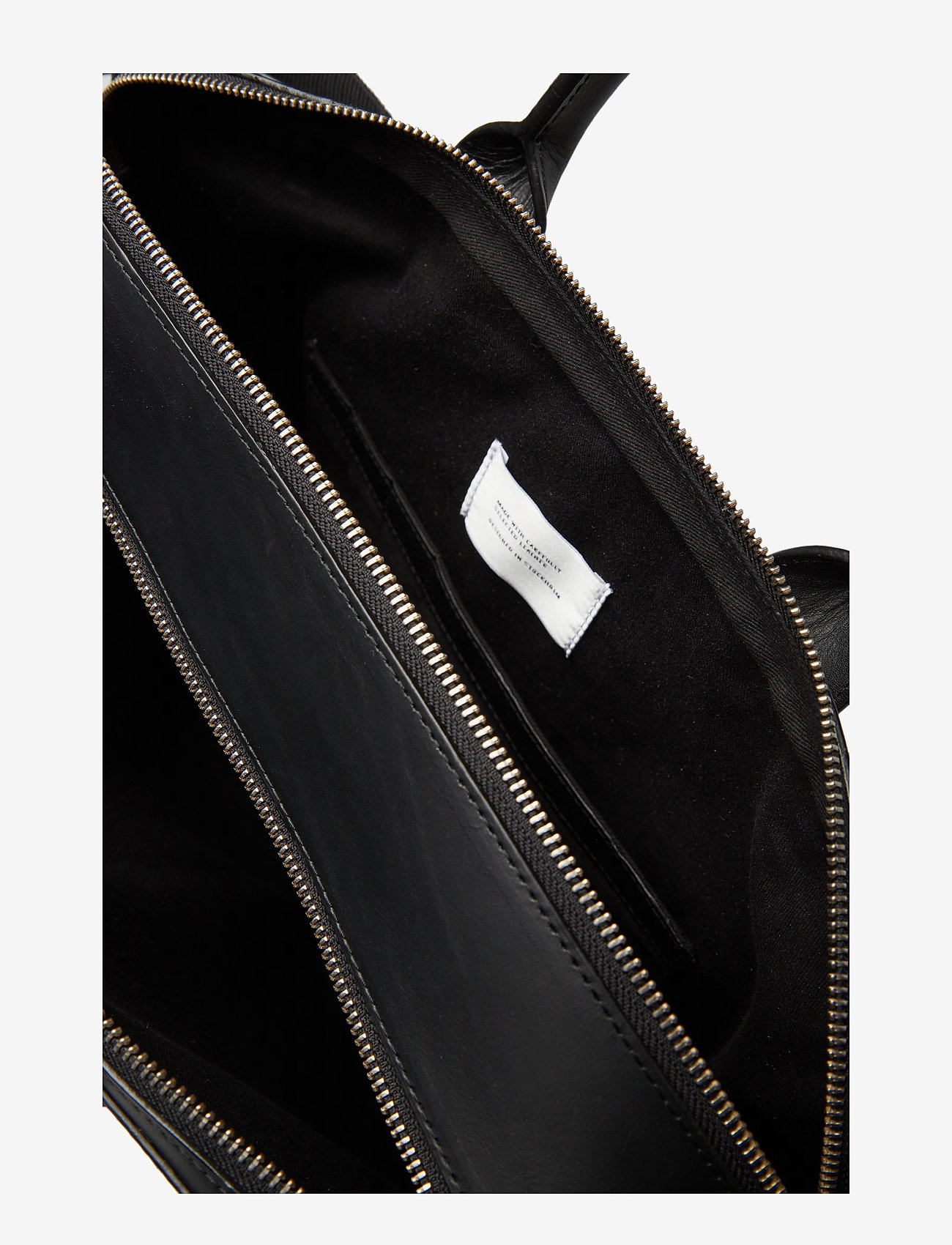 SANDQVIST - LEATHER Seth 16" - laptopväskor - black - 3