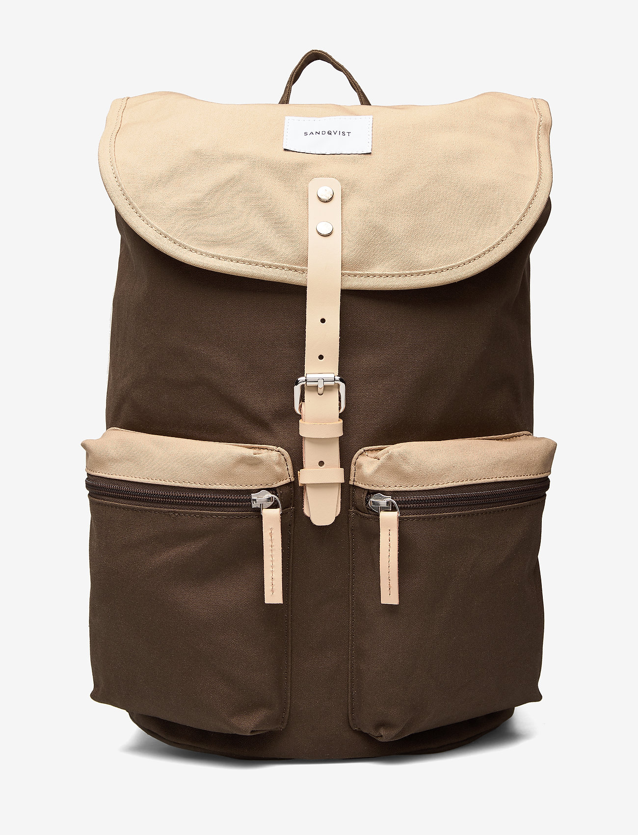 SANDQVIST - ROALD - multi olive / beige with natural leather - 0
