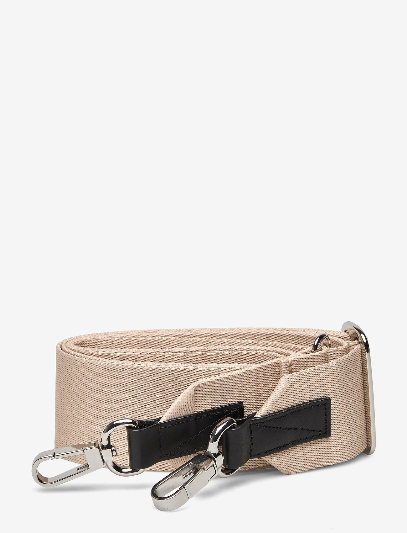 SANDQVIST - ADJUSTABLE SHOULDER STRAP - beige with black leather - 0
