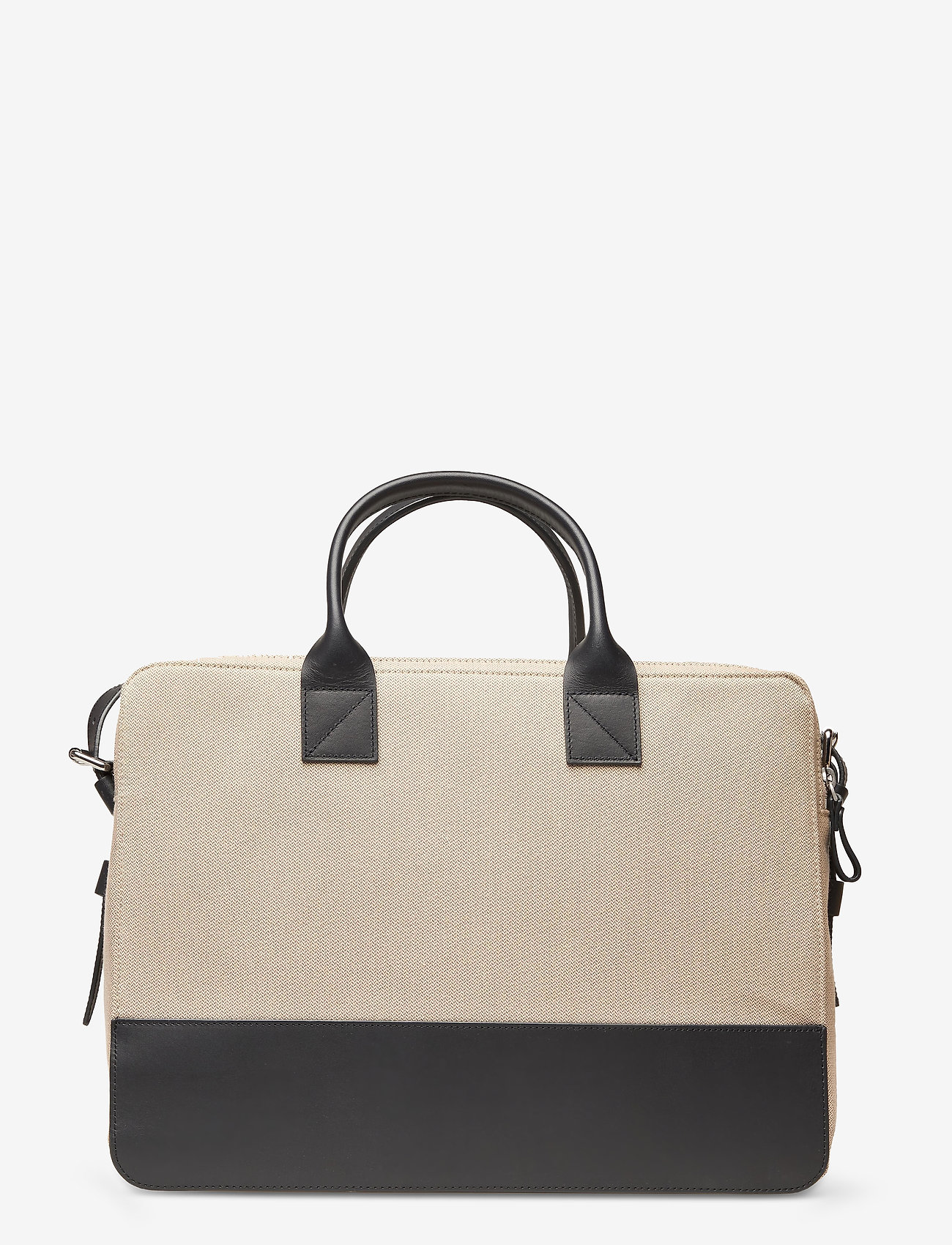 SANDQVIST - SETH - beige twill with navy leather - 1