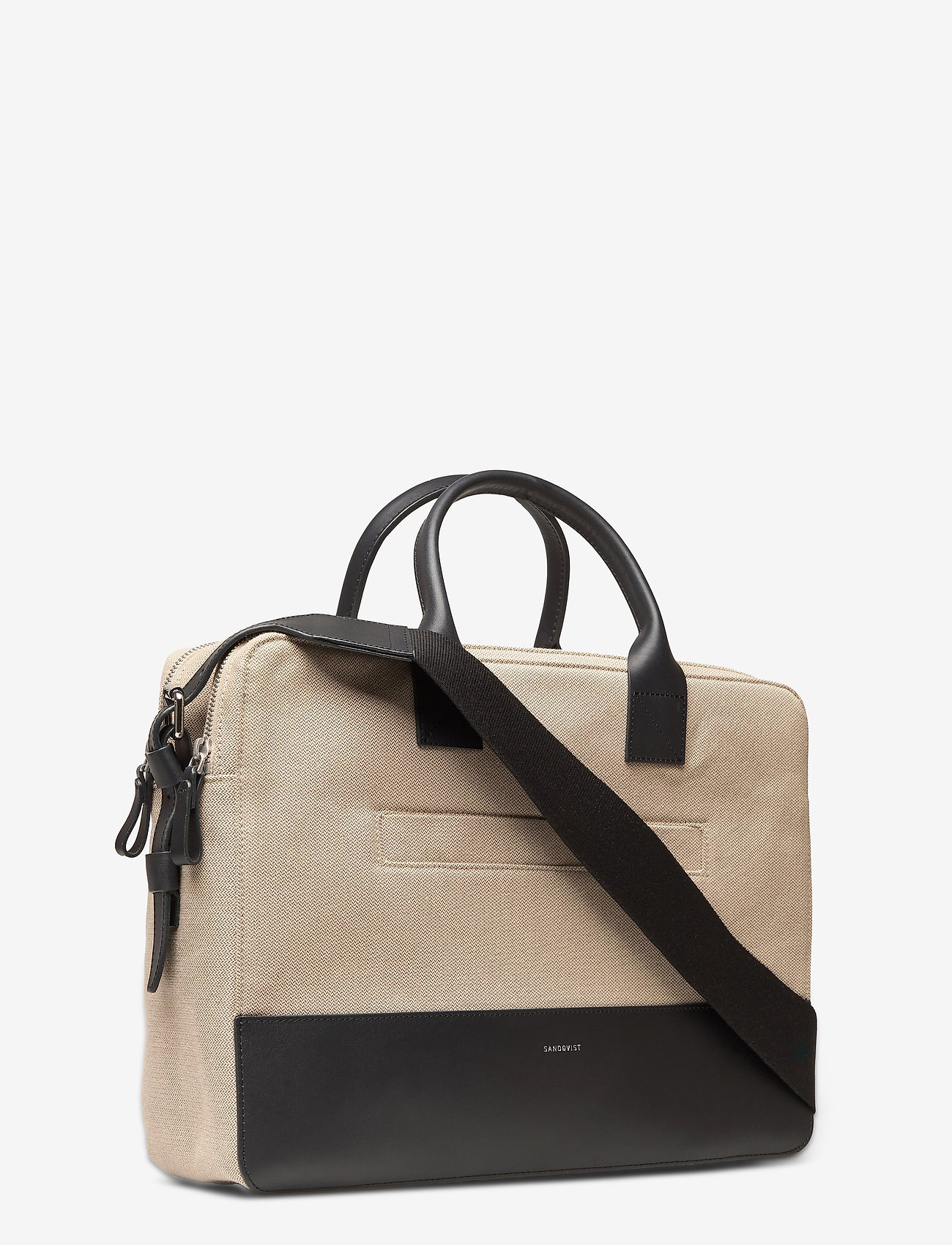 SANDQVIST - SETH - beige twill with navy leather - 2