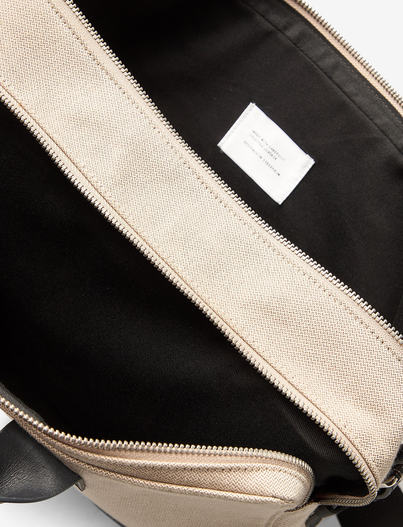 SANDQVIST - SETH - beige twill with navy leather - 3