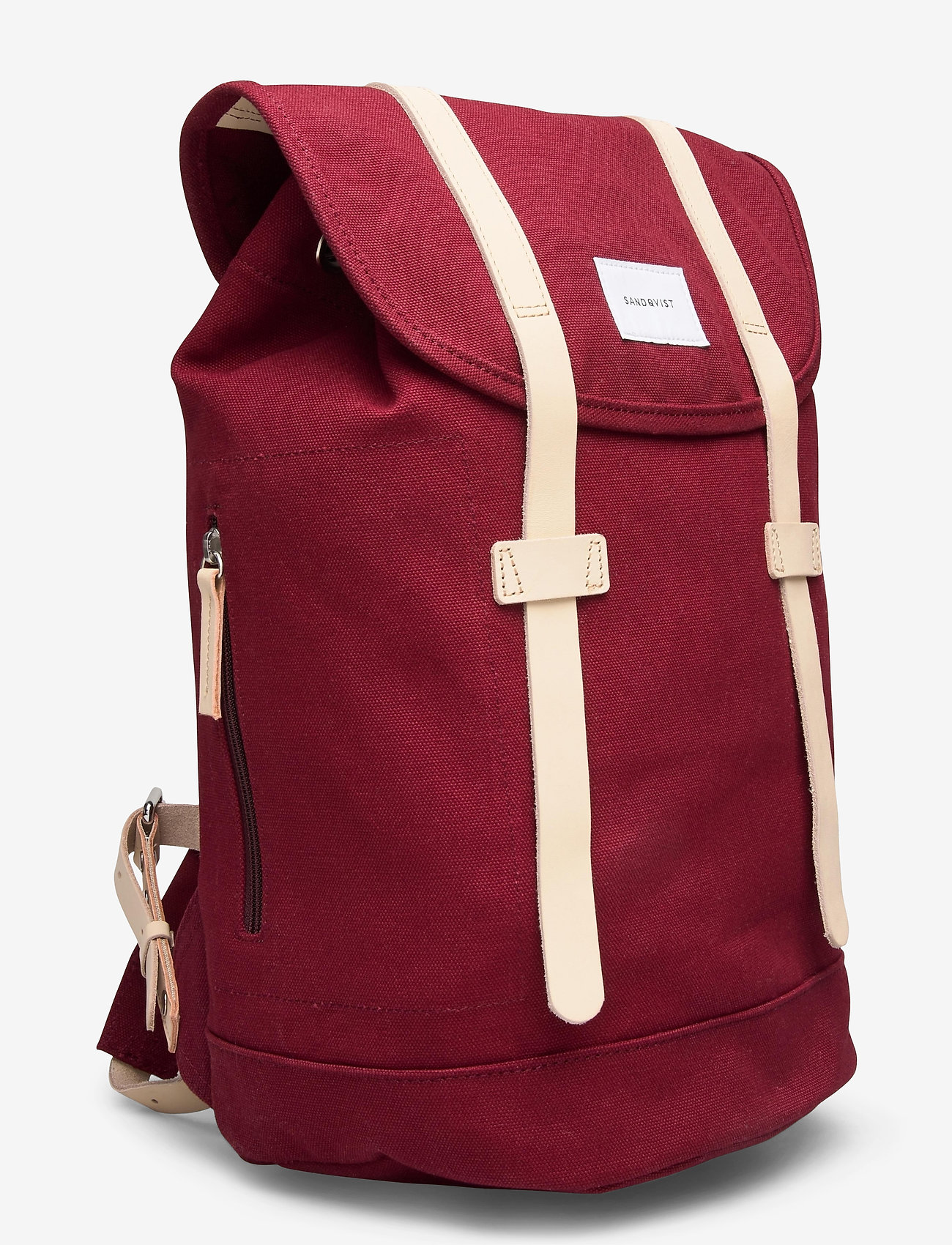 SANDQVIST - STIG - burgundy with natural leather - 2
