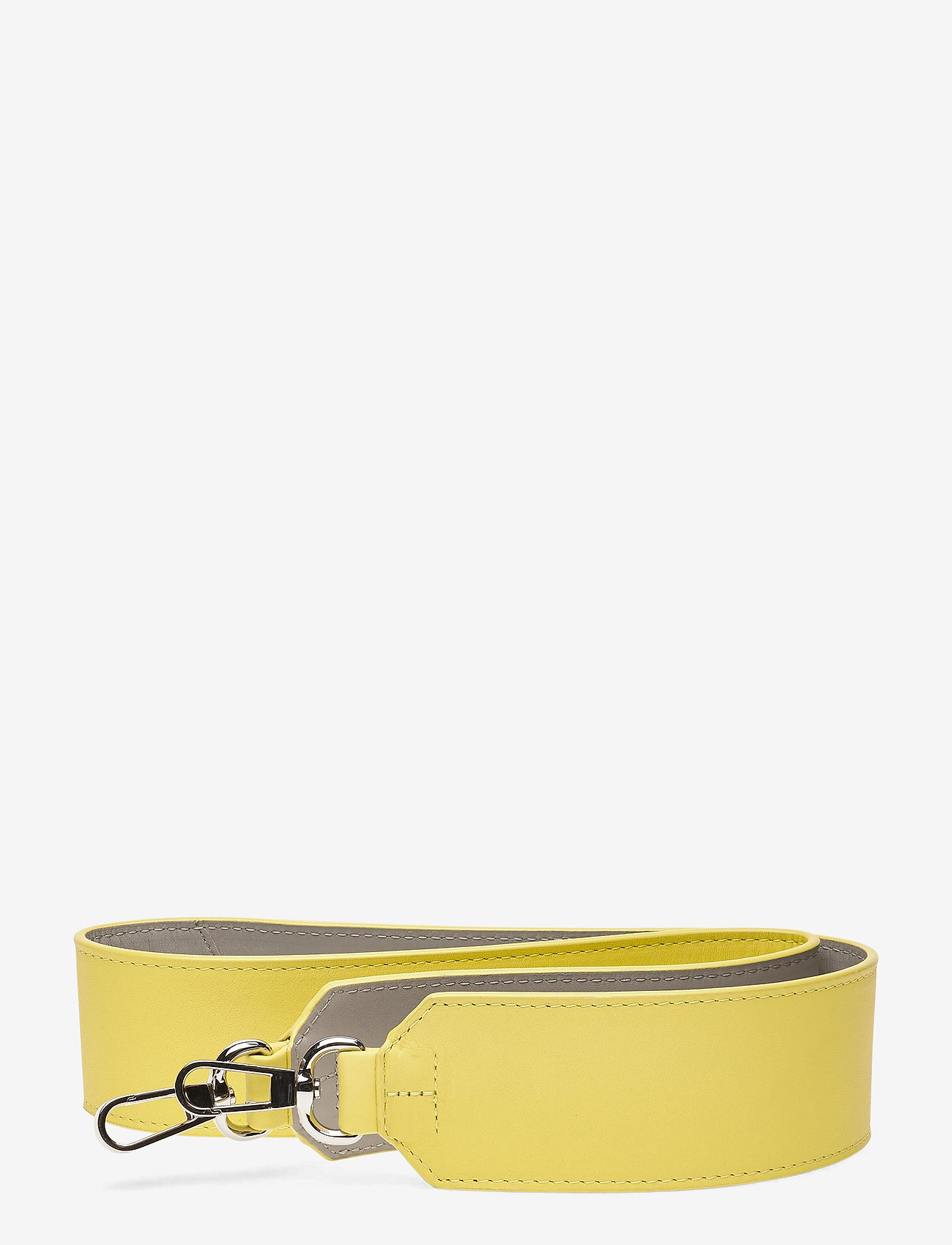 SANDQVIST - SHOULDER STRAP LEATHER - lemon / stone grey - 0