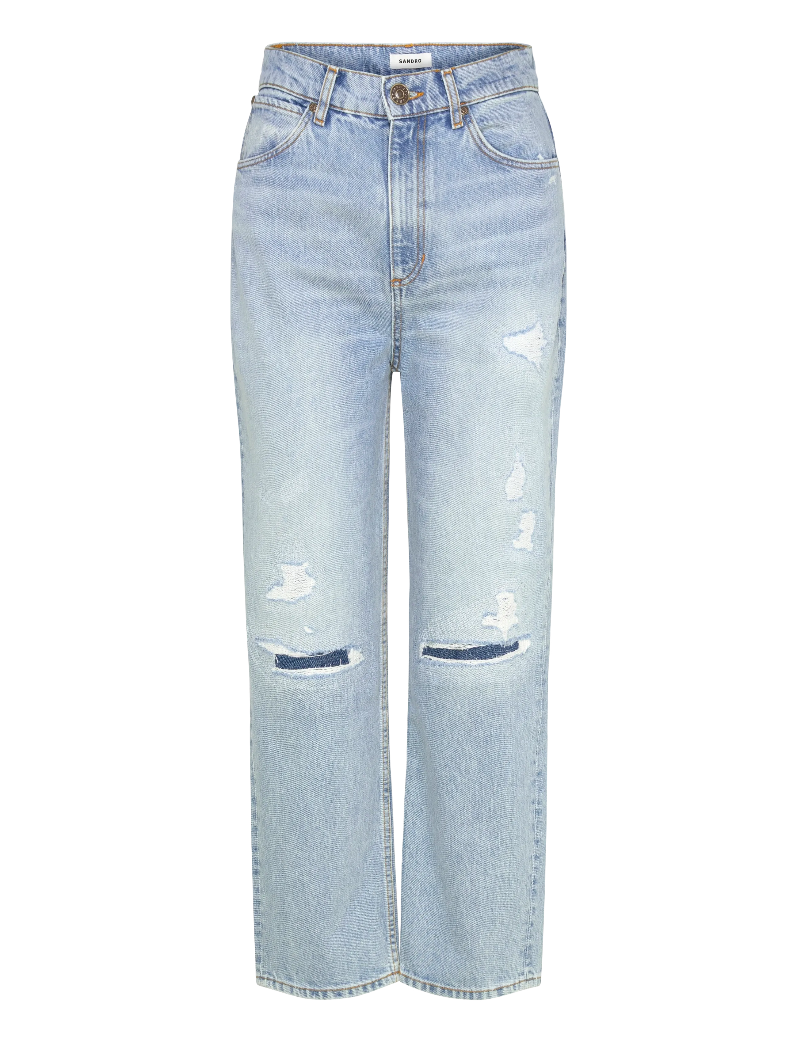 SANDRO Boyfriend-Cut Jeans Blau - 38 - Damen