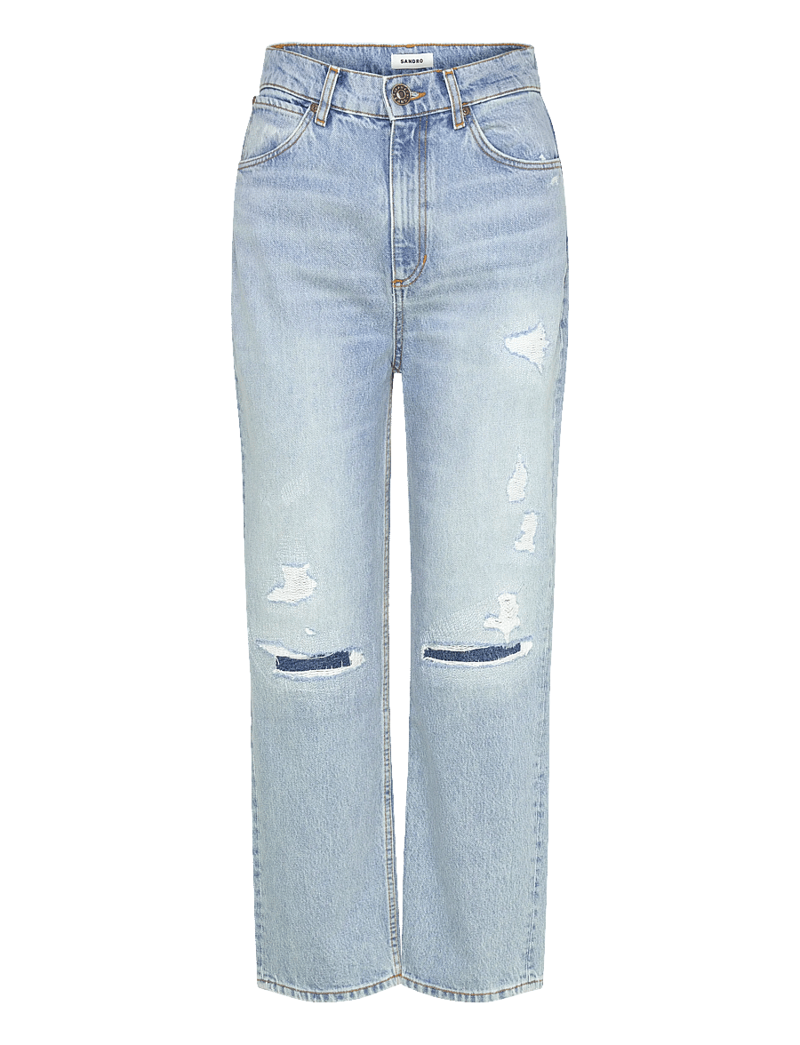 Sandro - Boyfriend-Cut Jeans - boyfriend jeans - blue jean - 1