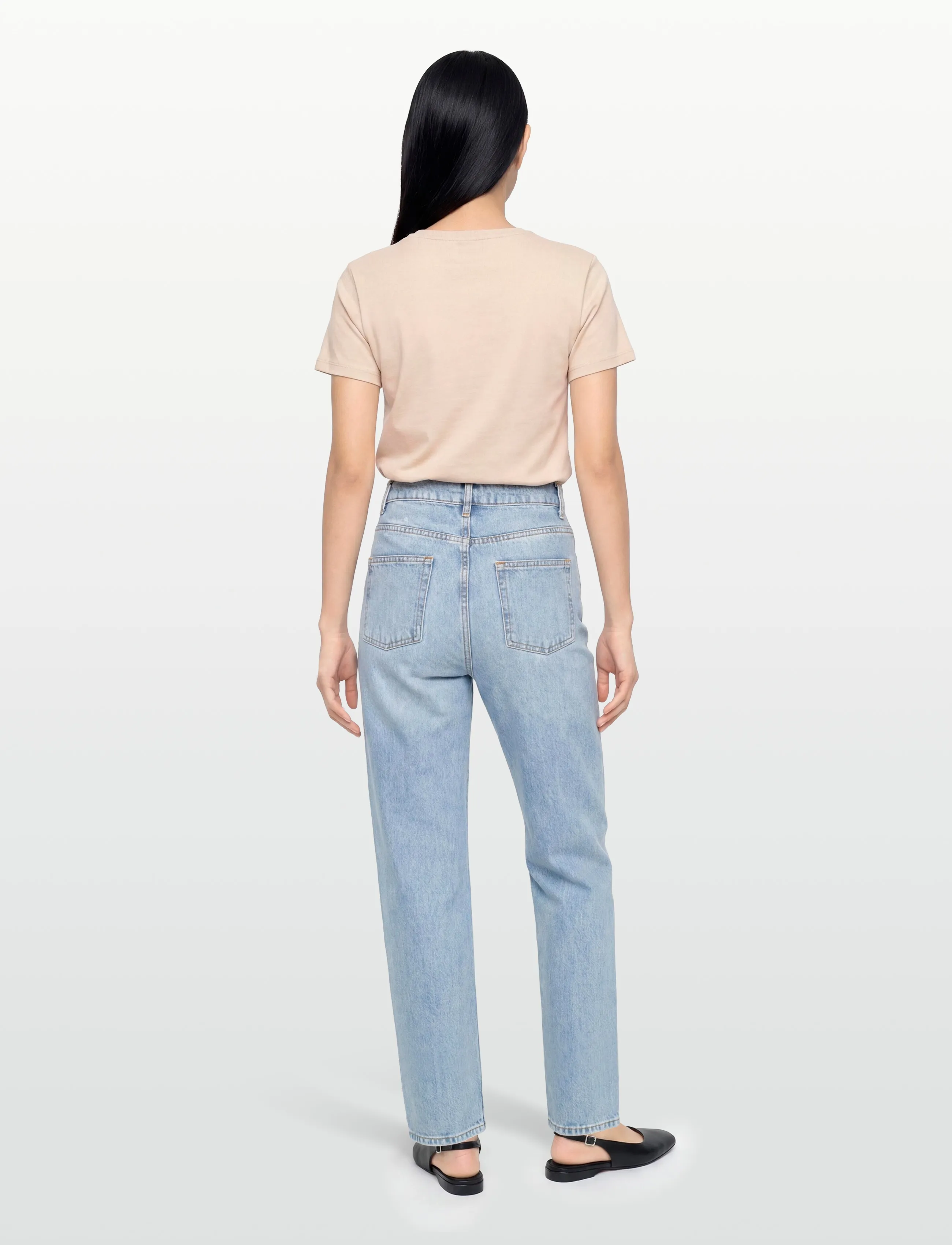 Sandro - Boyfriend-Cut Jeans - boyfriend jeans - blue jean - 4
