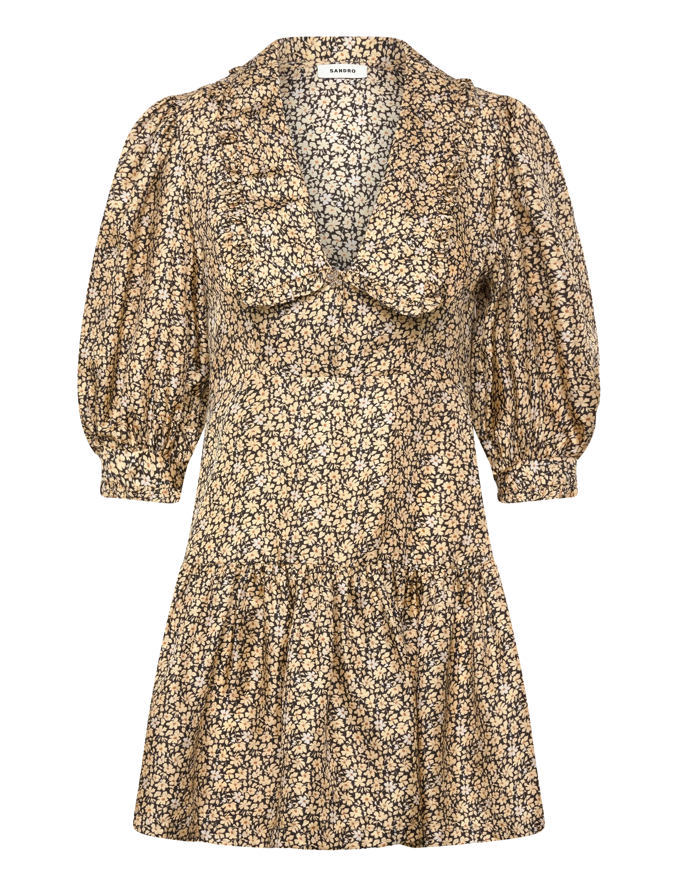 SANDRO Eilat Woven Kleid Beige - 38 - Damen