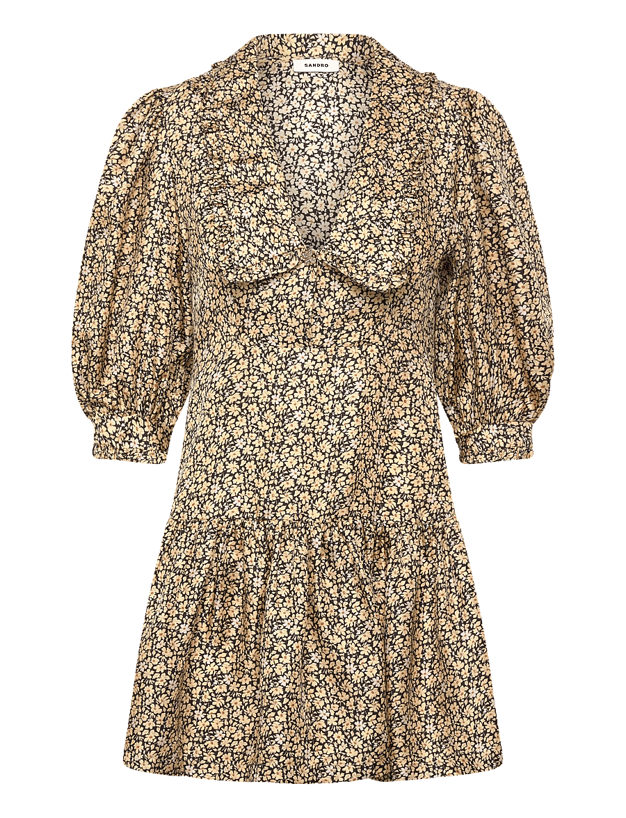 Sandro - Eilat woven dress - sommarklänningar - beige - 1