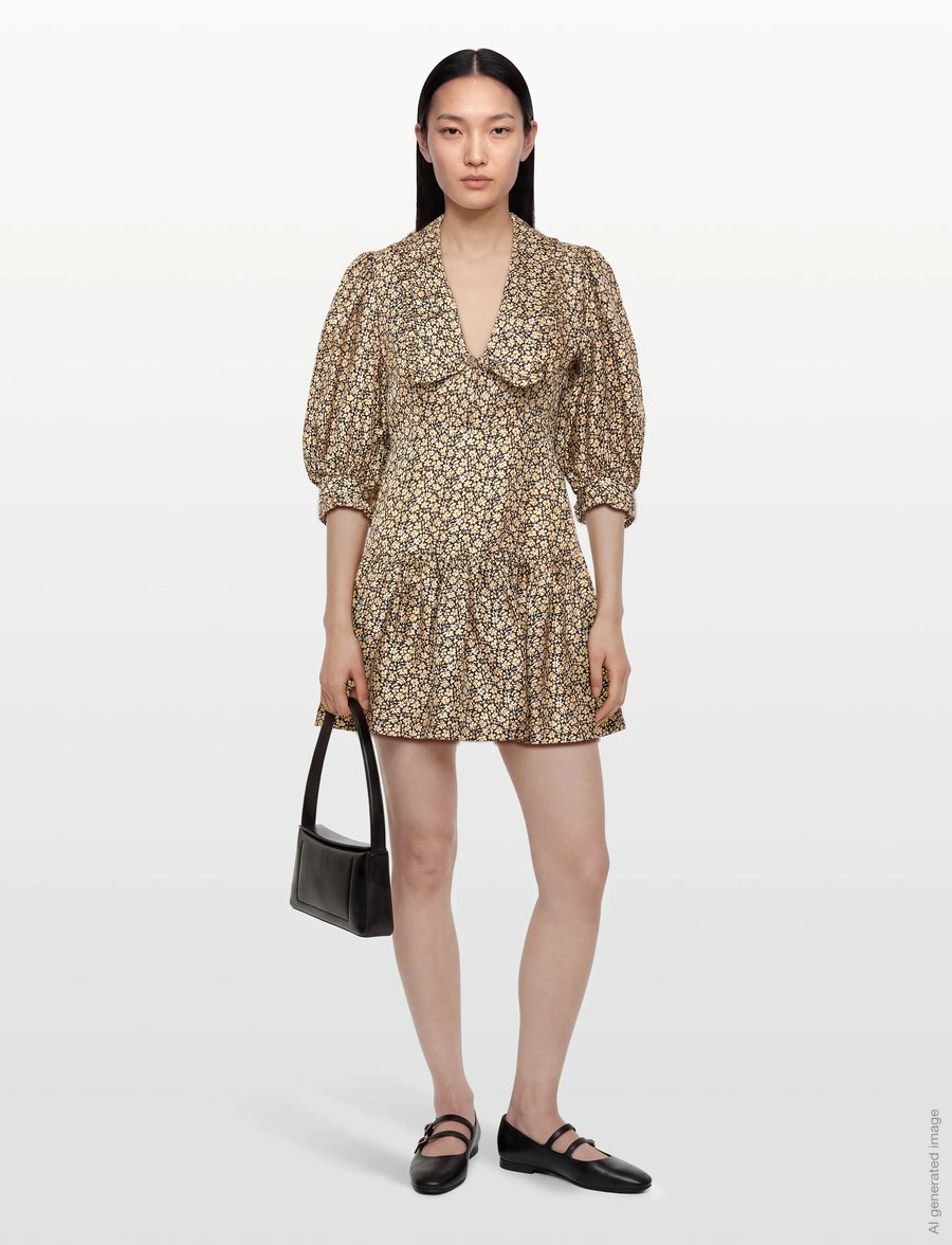Sandro - Eilat woven dress - sommarklänningar - beige - 0